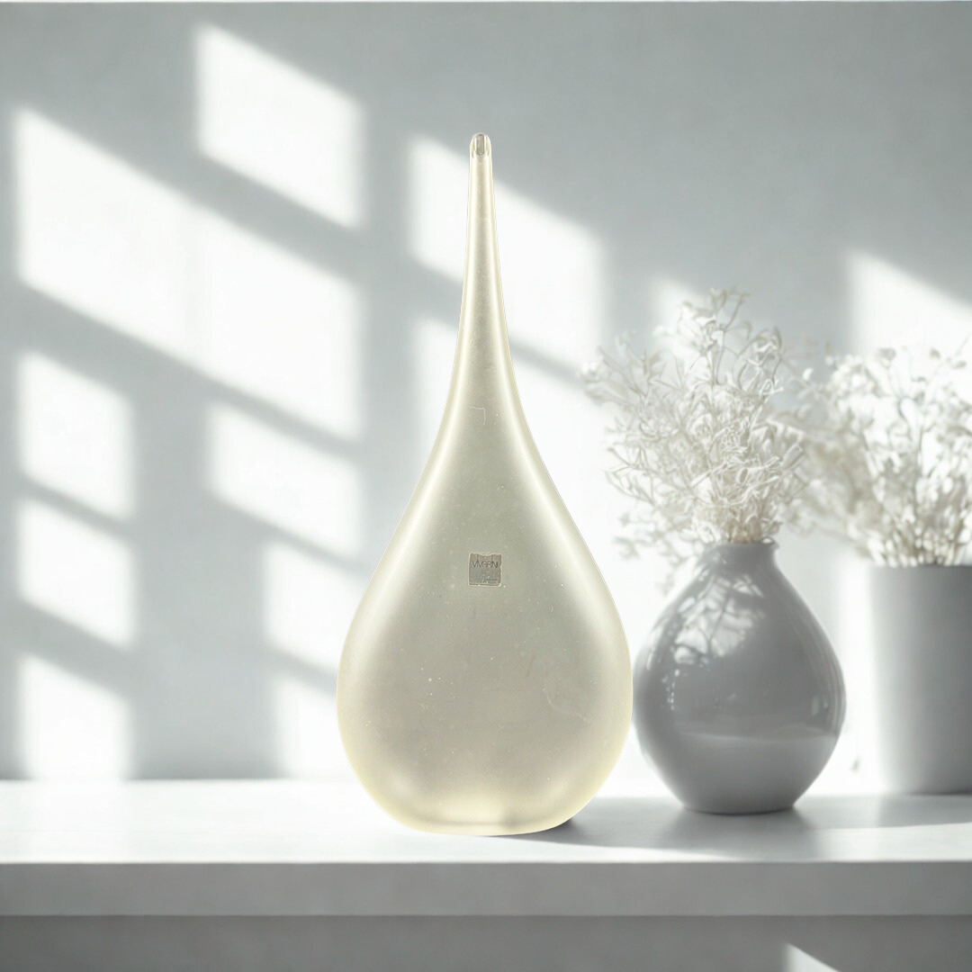 VASO BRINA GLAZED CRISTAL BRANCO FOSCO FORMIA