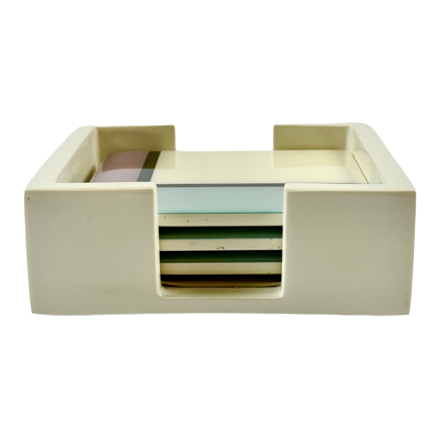 PORTA COPO MADEIRA LAQUEADA TONS PASTEIS PACIFIC CONNECTIONS