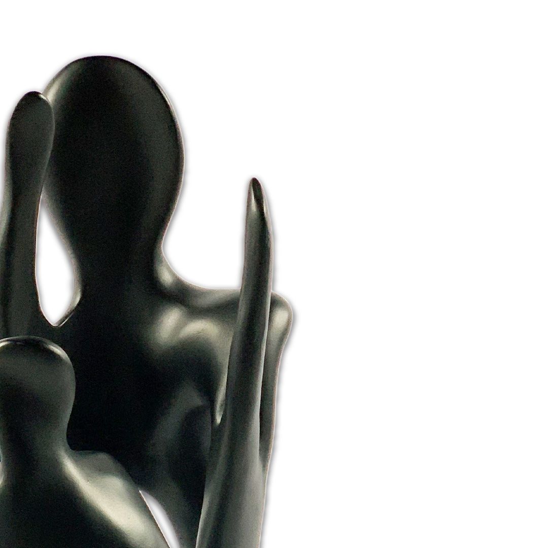ESCULTURA APLAUSO RESINA PRETO MODALI DESIGN