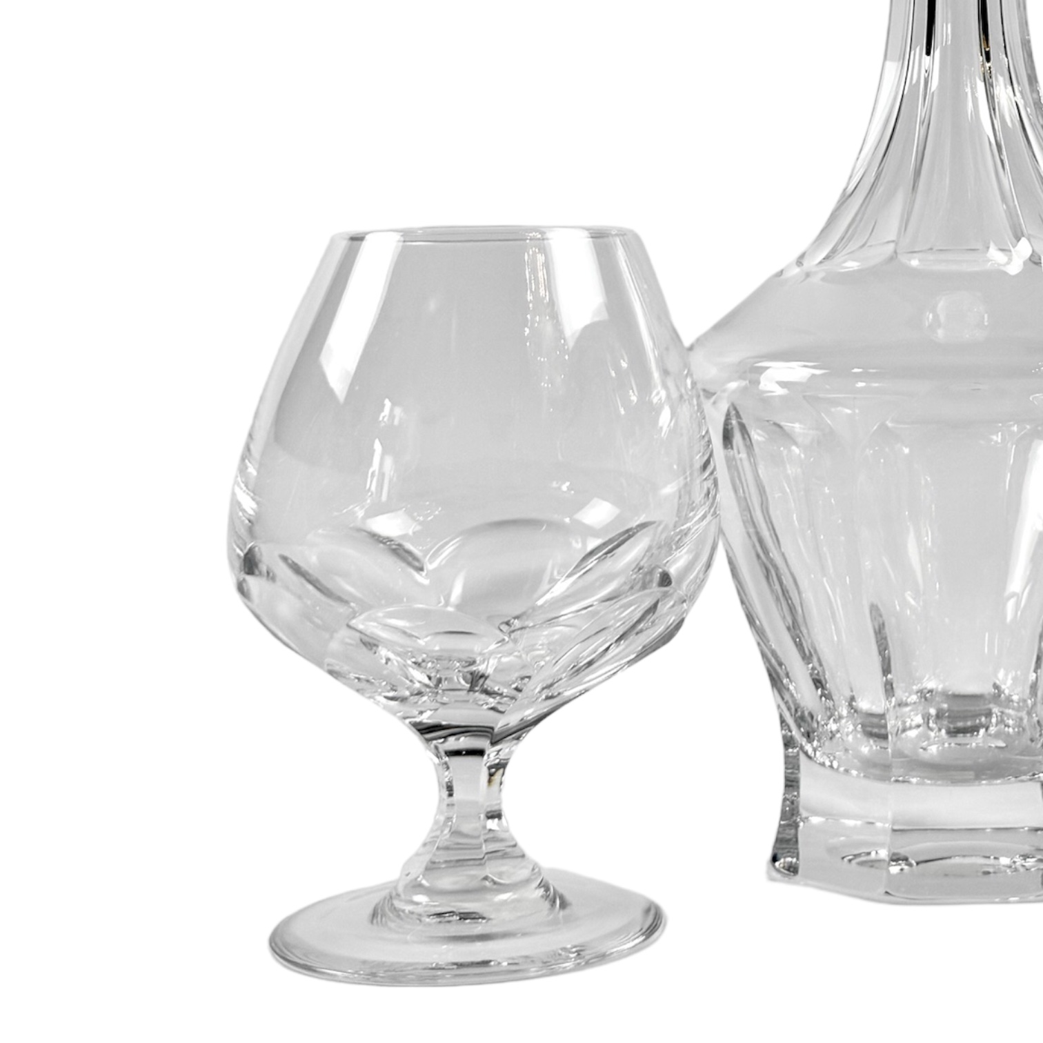 GARRAFA CONHAQUE DUBARRY C/2 TAÇAS CRISTAL TRANSPARENTE FABERGE