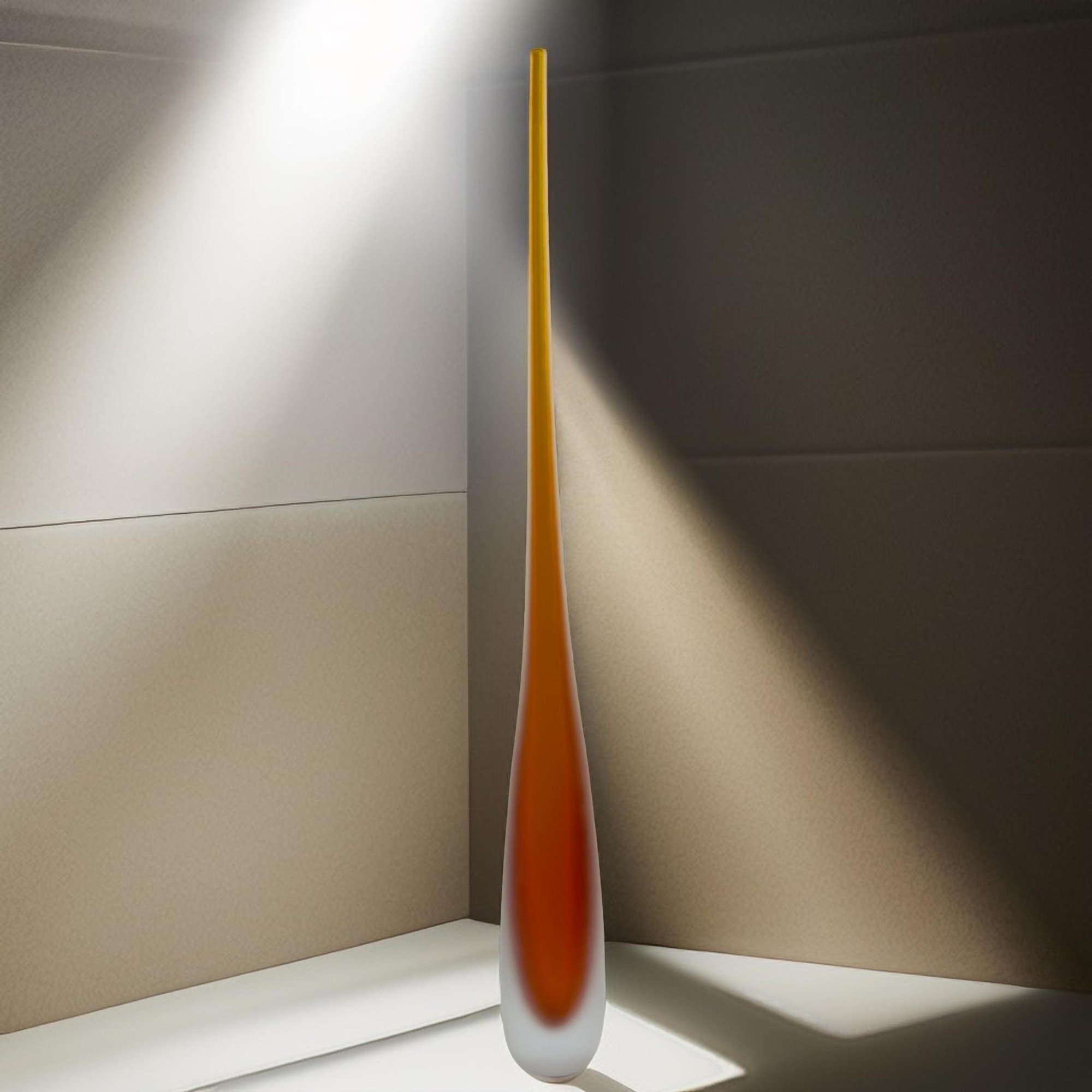 VASO FLUTE  CRISTAL TOPAZIO FOSCO