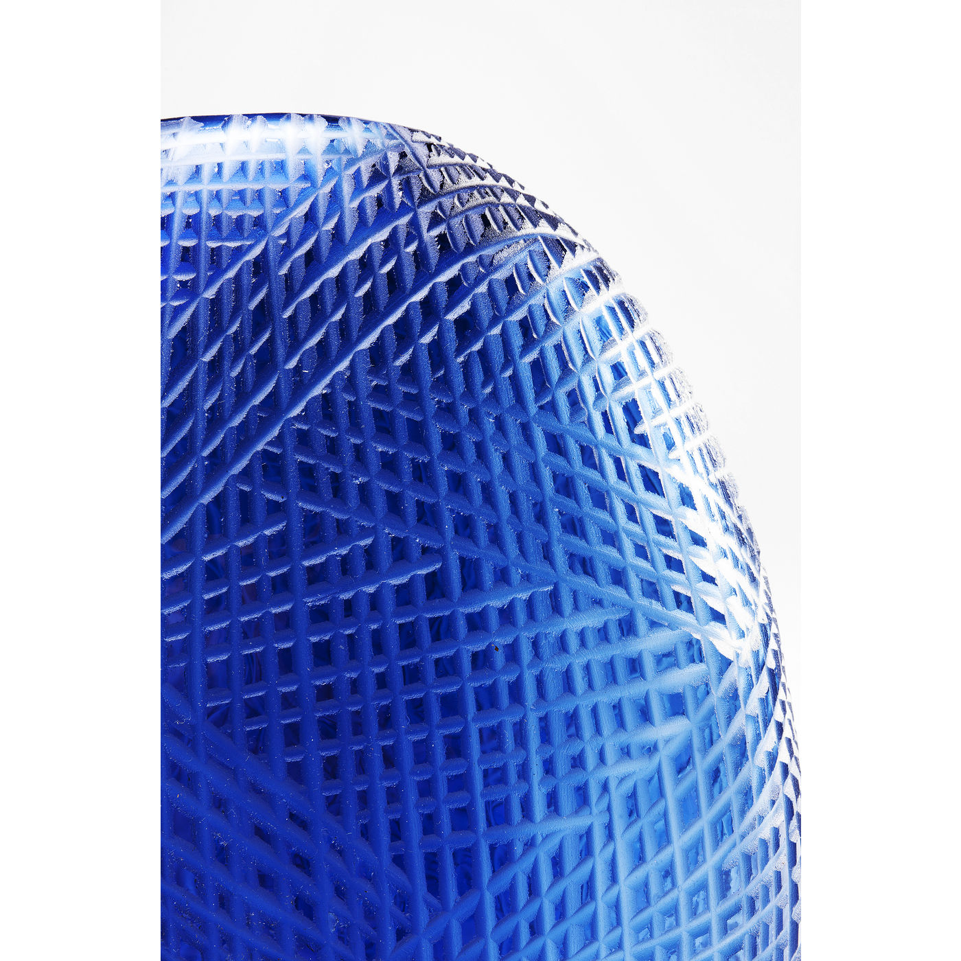 VASO CUT OUT VIDRO AZUL  