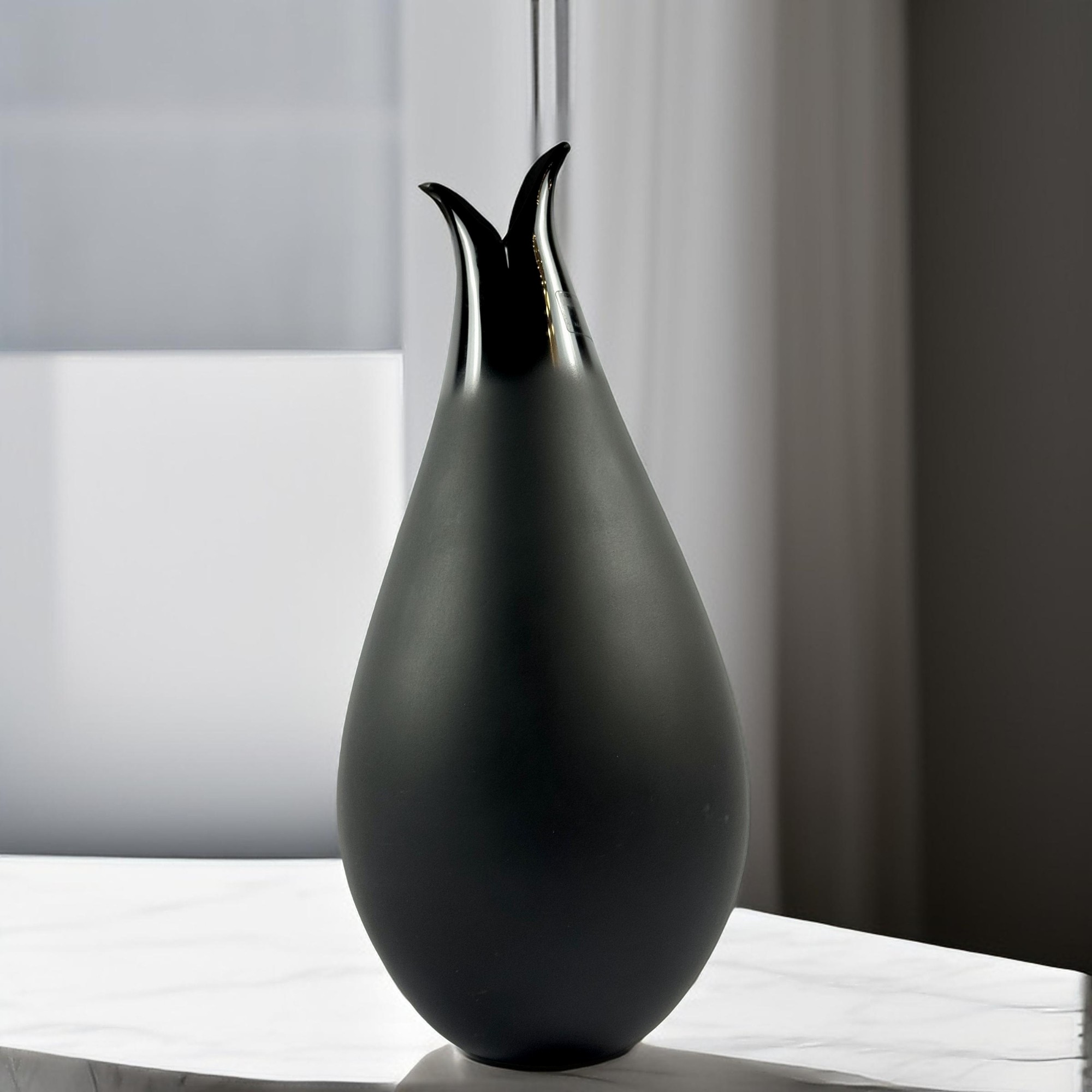 VASO GERMOGLIO CRISTAL PRETO FOSCO