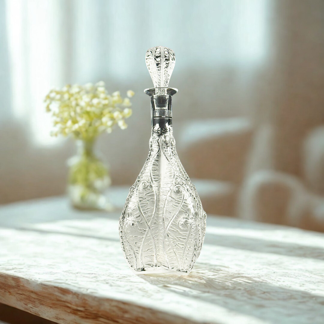 GARRAFA  FOUGERES CRISTAL TRANSPARENTE LALIQUE