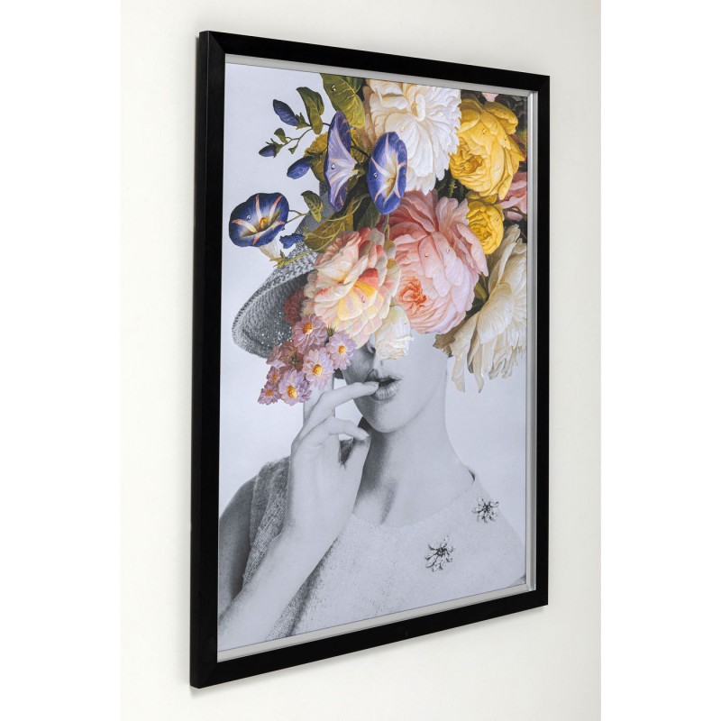 QUADRO LADY FLORES PASTEL 