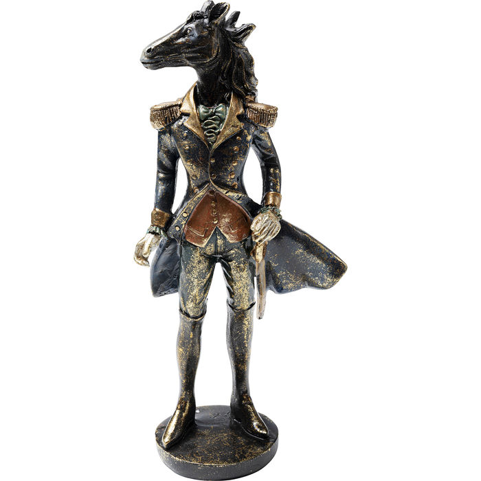 ESCULTURA CAVALO MOSQUETEIRO RESINA 