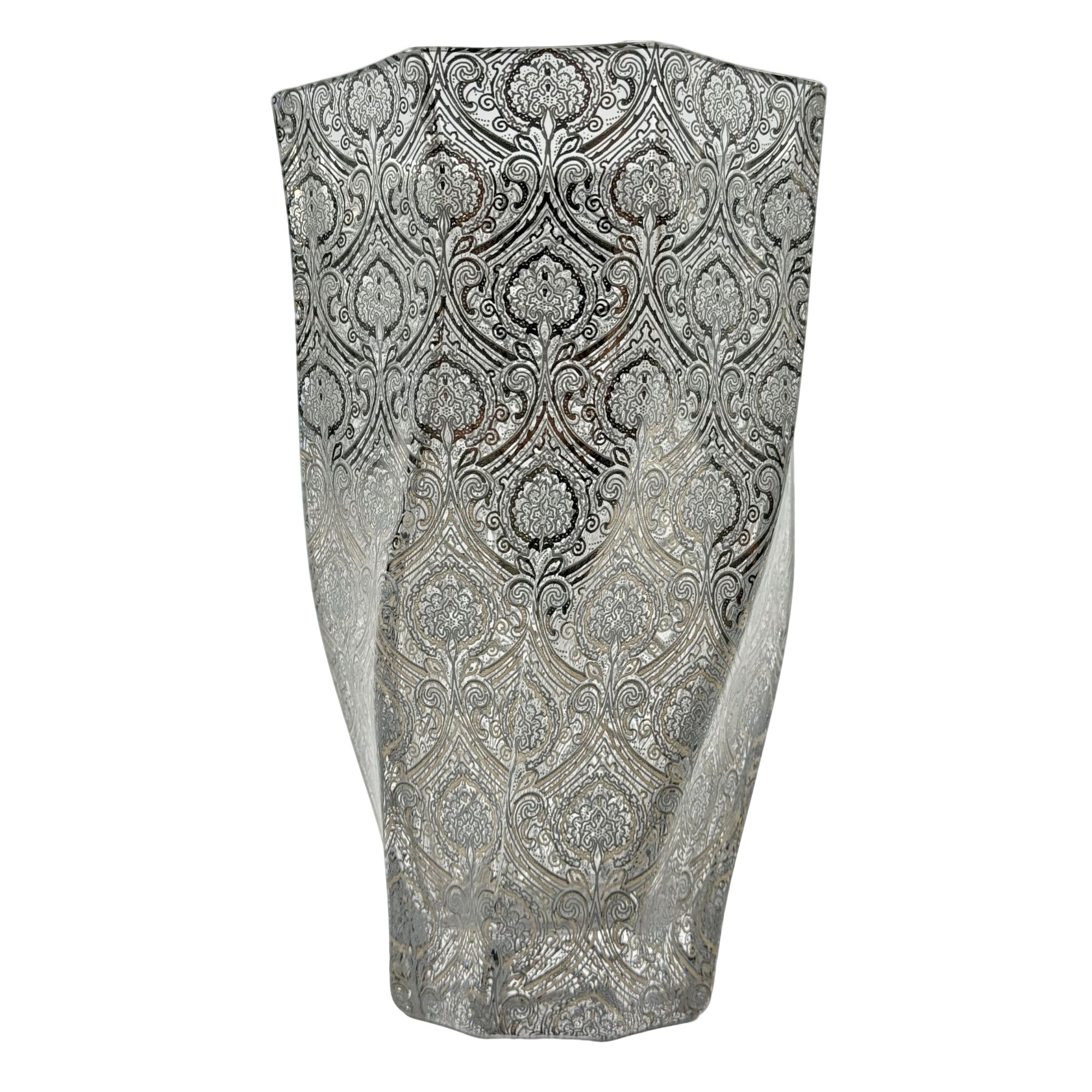 VASO HEXAGONAL DUPONT CRISTAL/PRATEADO A CASA K