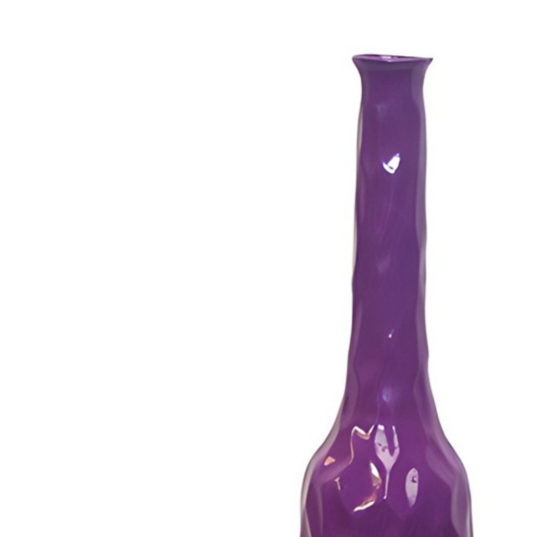 GARRAFA DECORATIVA GRANDE RESINA ROXA MODALI DESIGN