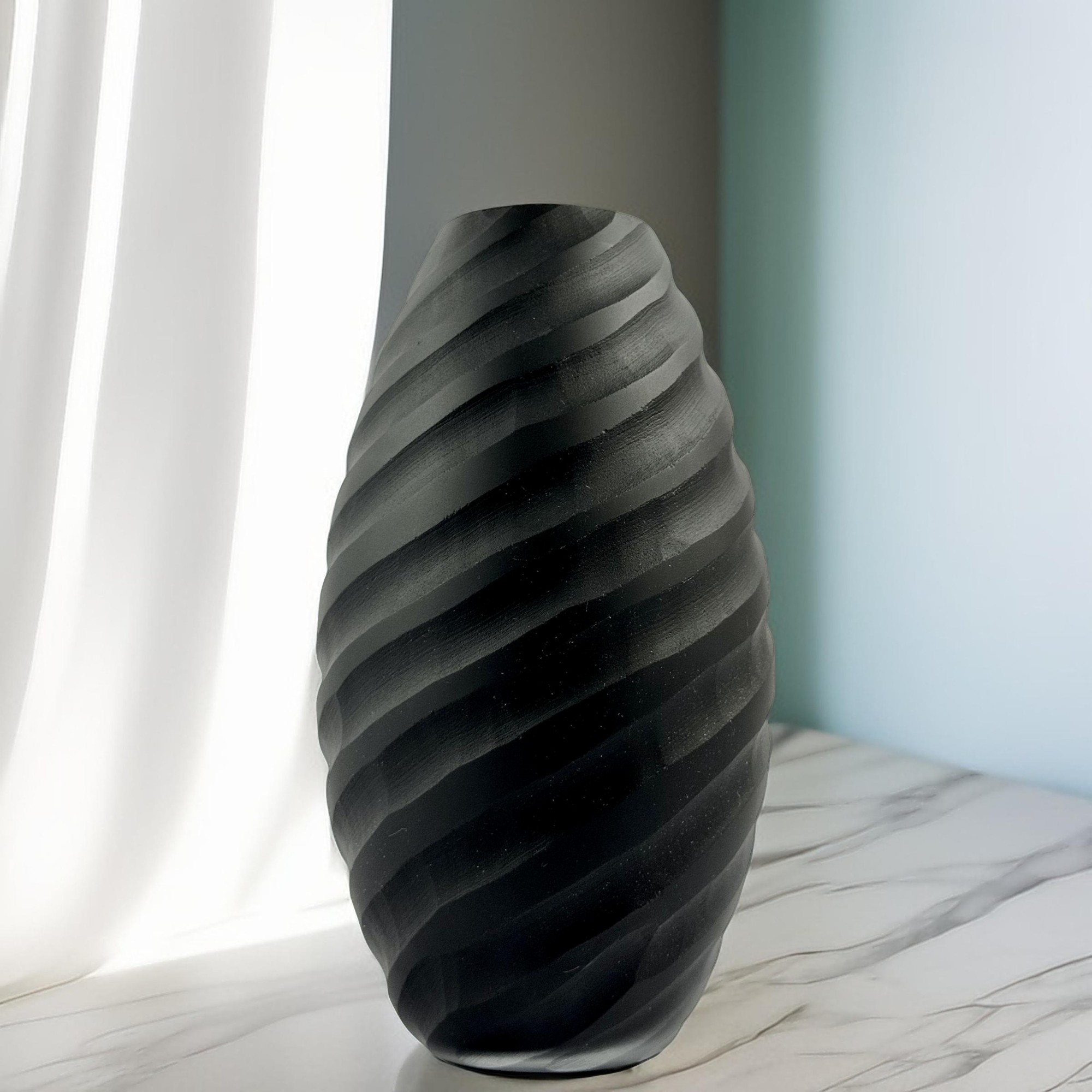 VASO TWISTER CRISTAL PRETO FOSCO FORMIA