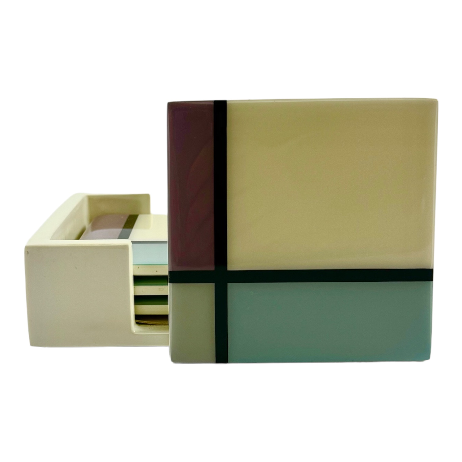 PORTA COPO MADEIRA LAQUEADA TONS PASTEIS PACIFIC CONNECTIONS