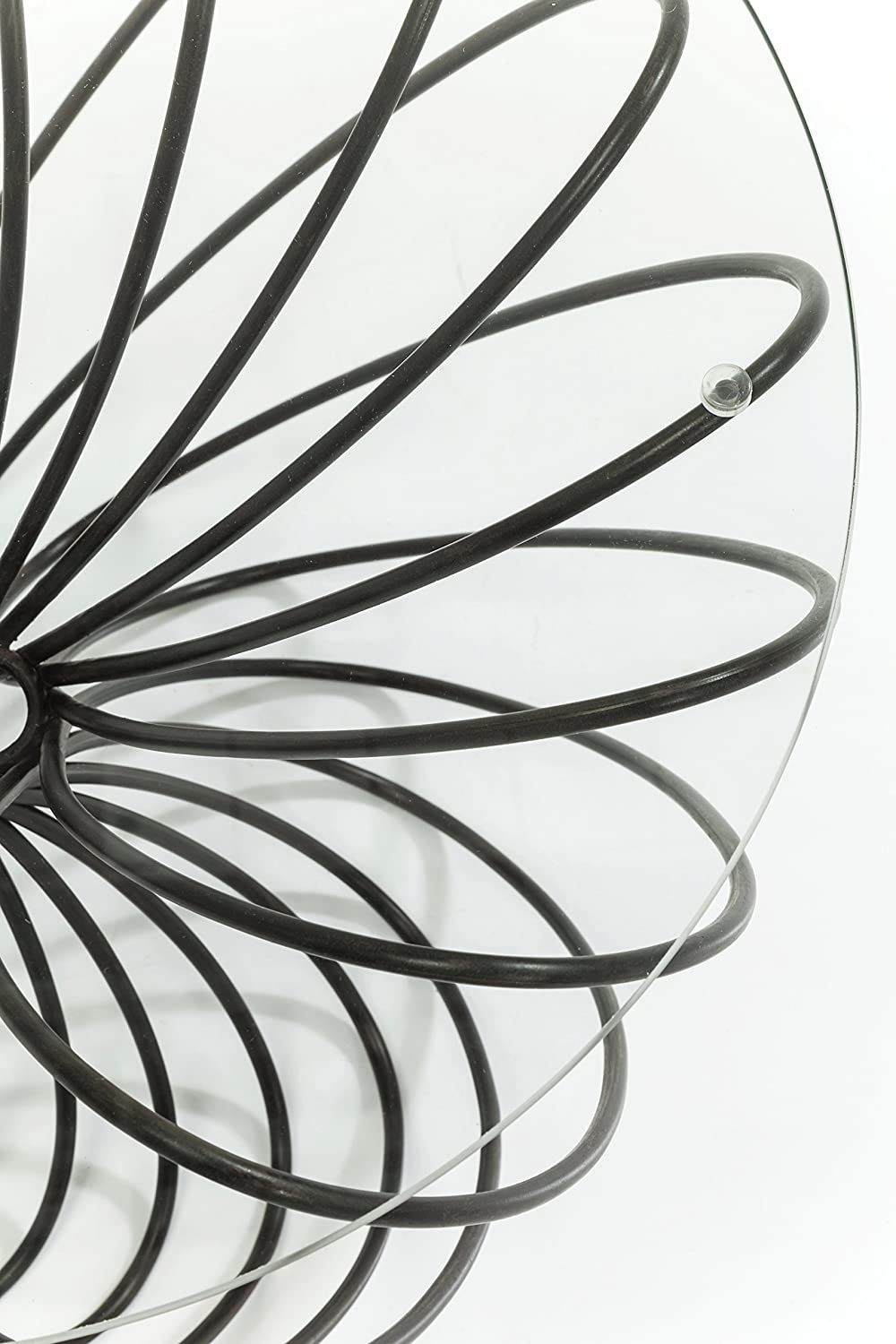 MESA LATERAL METAL ARAMADO TAMPO VIDRO 