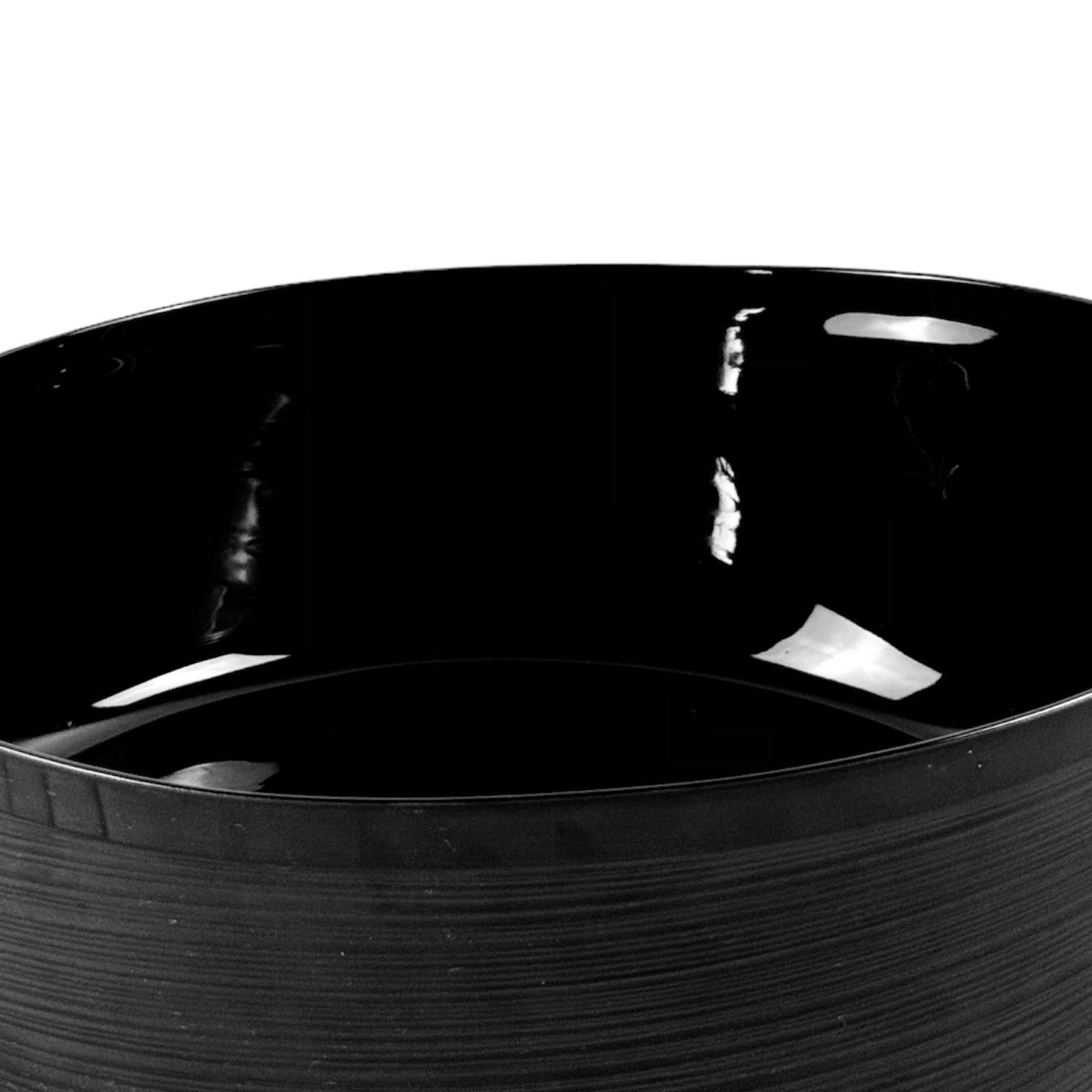 CENTRO MESA PAPYRUS RELIEF PORCELANA PRETO ROSENTHAL