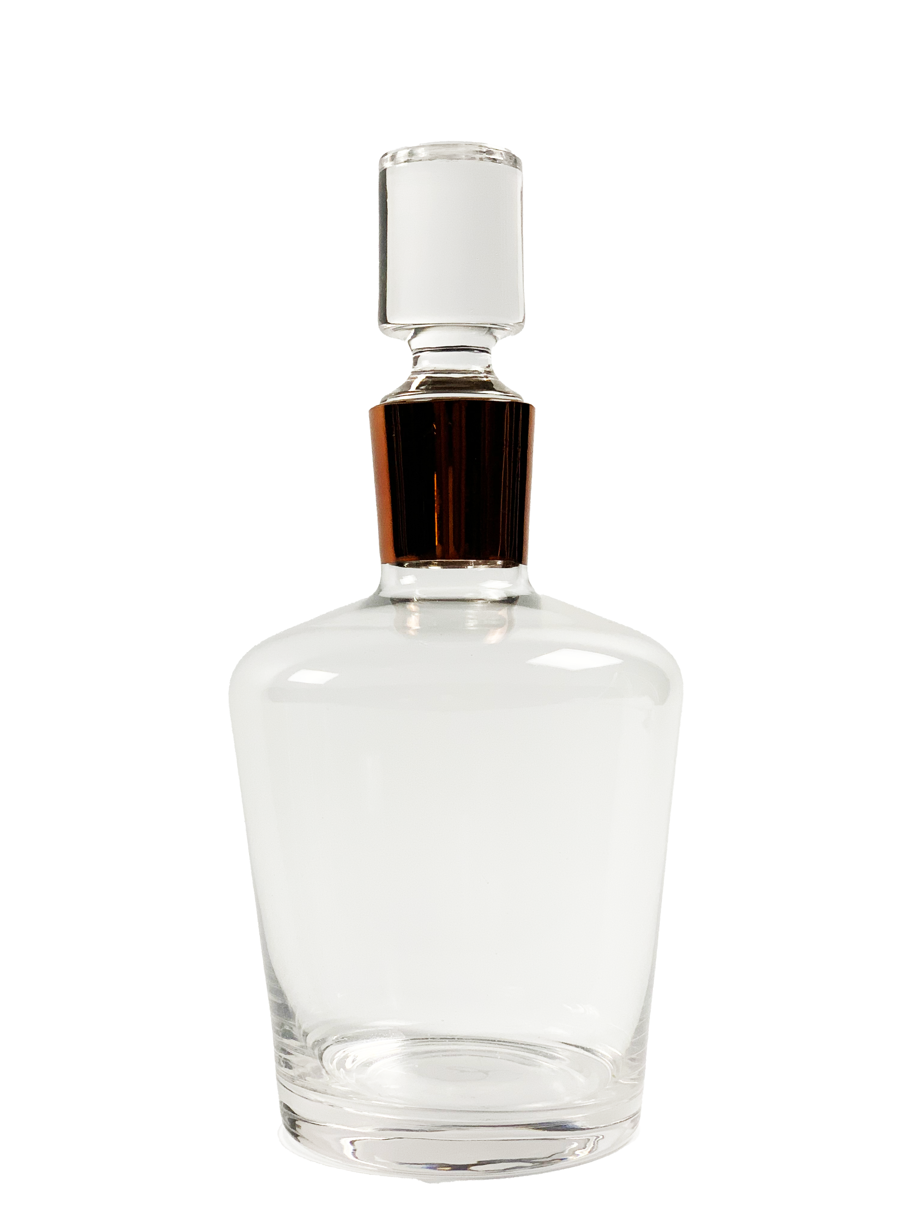 GARRAFA JULIA VIDRO TRANSPARENTE C/DETALHE COBRE MODALI DESIGN