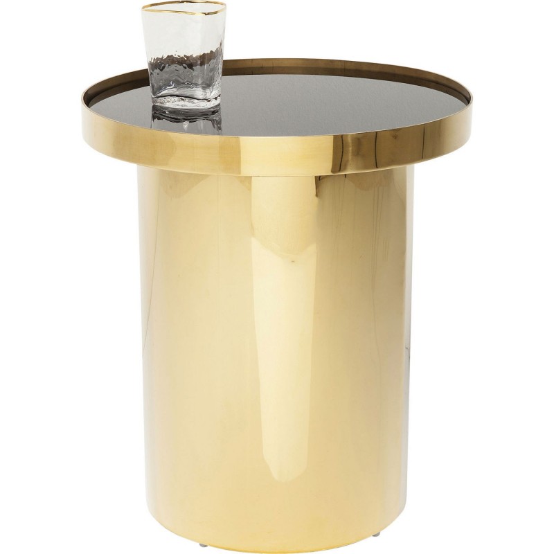 MESA LATERAL RIMINI PRETA/DOURADA 