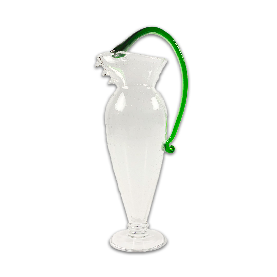 VASO JARRA CRISTAL TRANSPARENTE C/ALCA VERDE DRIADE