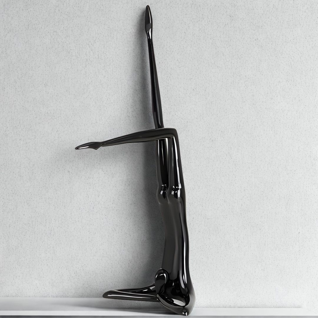 ESCULTURA JADE GDE RESINA PRETA MODALI DESIGN