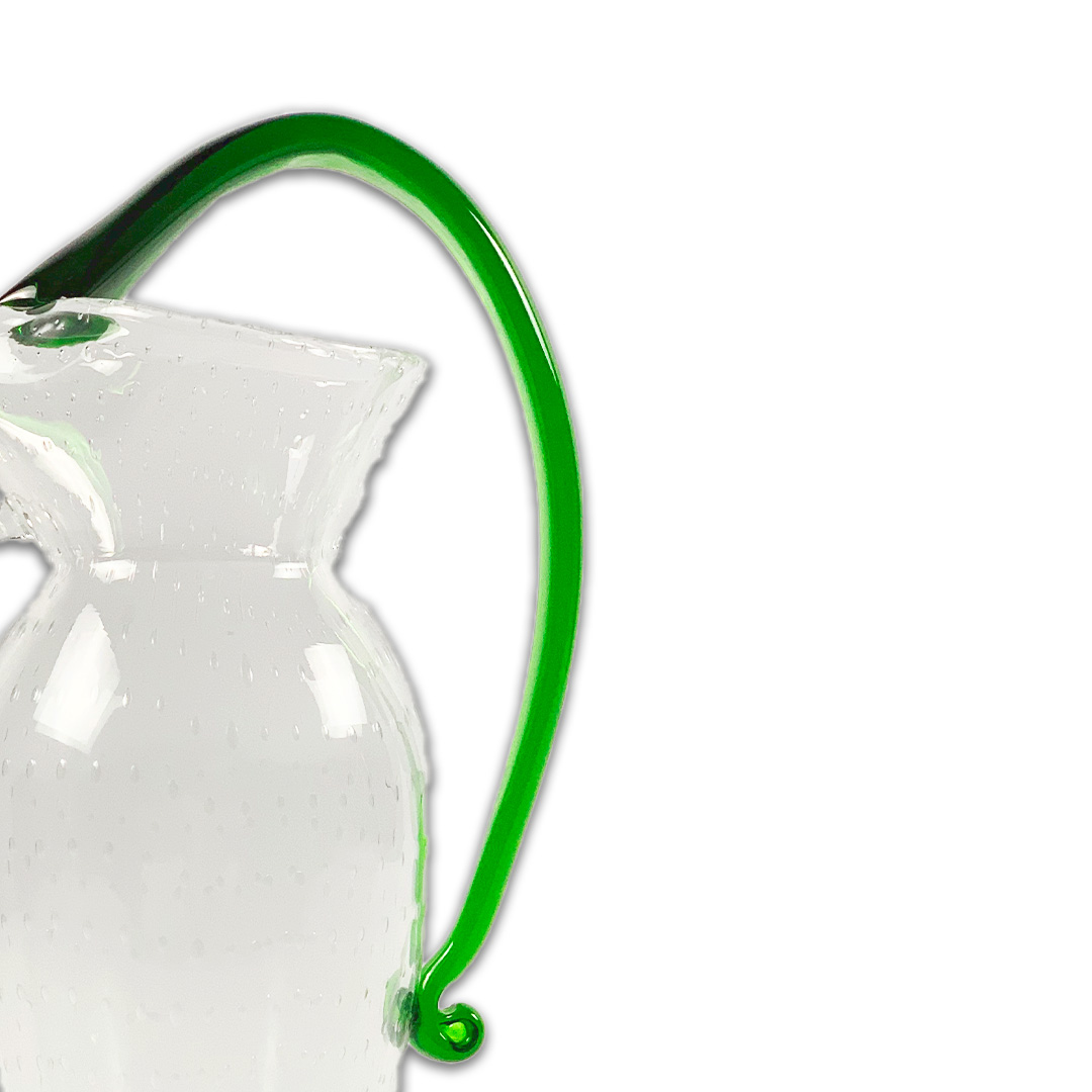 VASO JARRA CRISTAL TRANSPARENTE C/ALCA VERDE DRIADE