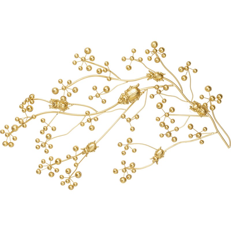 CABIDEIRO BESOUROS NA ARVORE METAL DOURADO