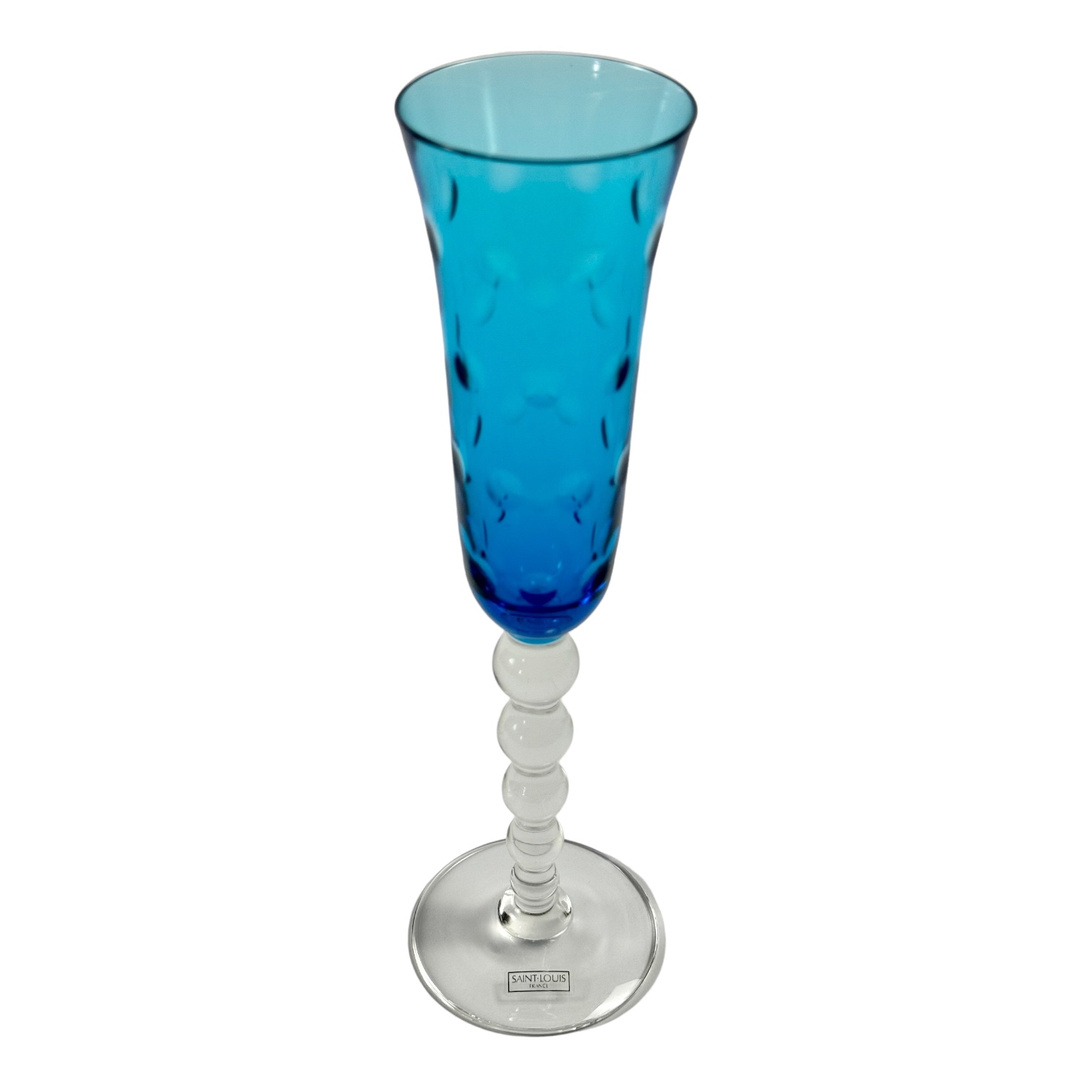 TACA CHAMPANHE BUBBLES CRISTAL AZUL, SAINT LOUIS