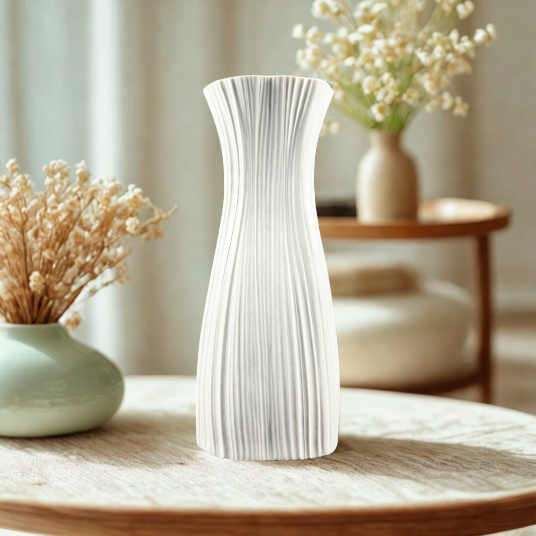 VASO PLISSEE WEISS PORCELANA BRANCO FOSCO ROSENTHAL