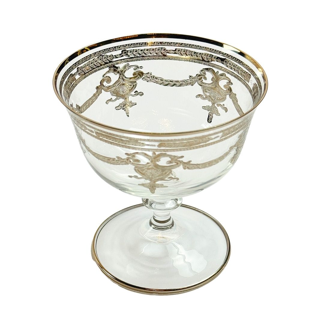 BOWL MUSICA CRISTAL/PRATEADO A CASA K JOGO 6 PEÇAS