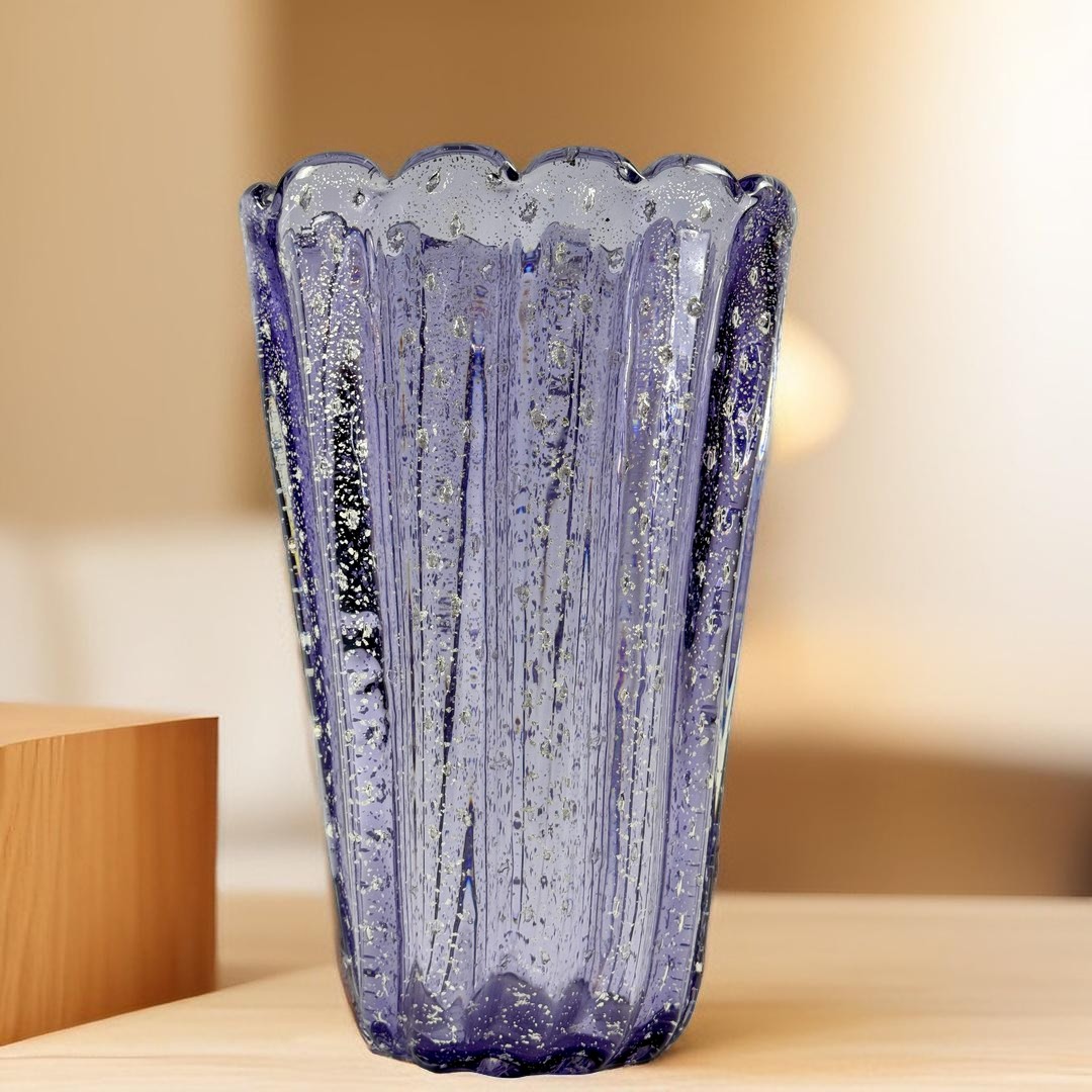 VASO AURUM CRISTAL VIOLETA/PRATA FORMIA