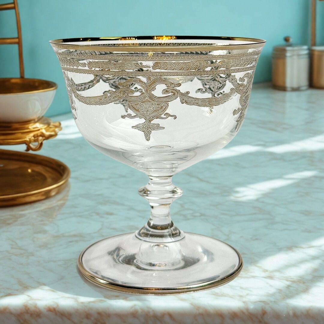 BOWL MUSICA CRISTAL/PRATEADO A CASA K JOGO 6 PEÇAS