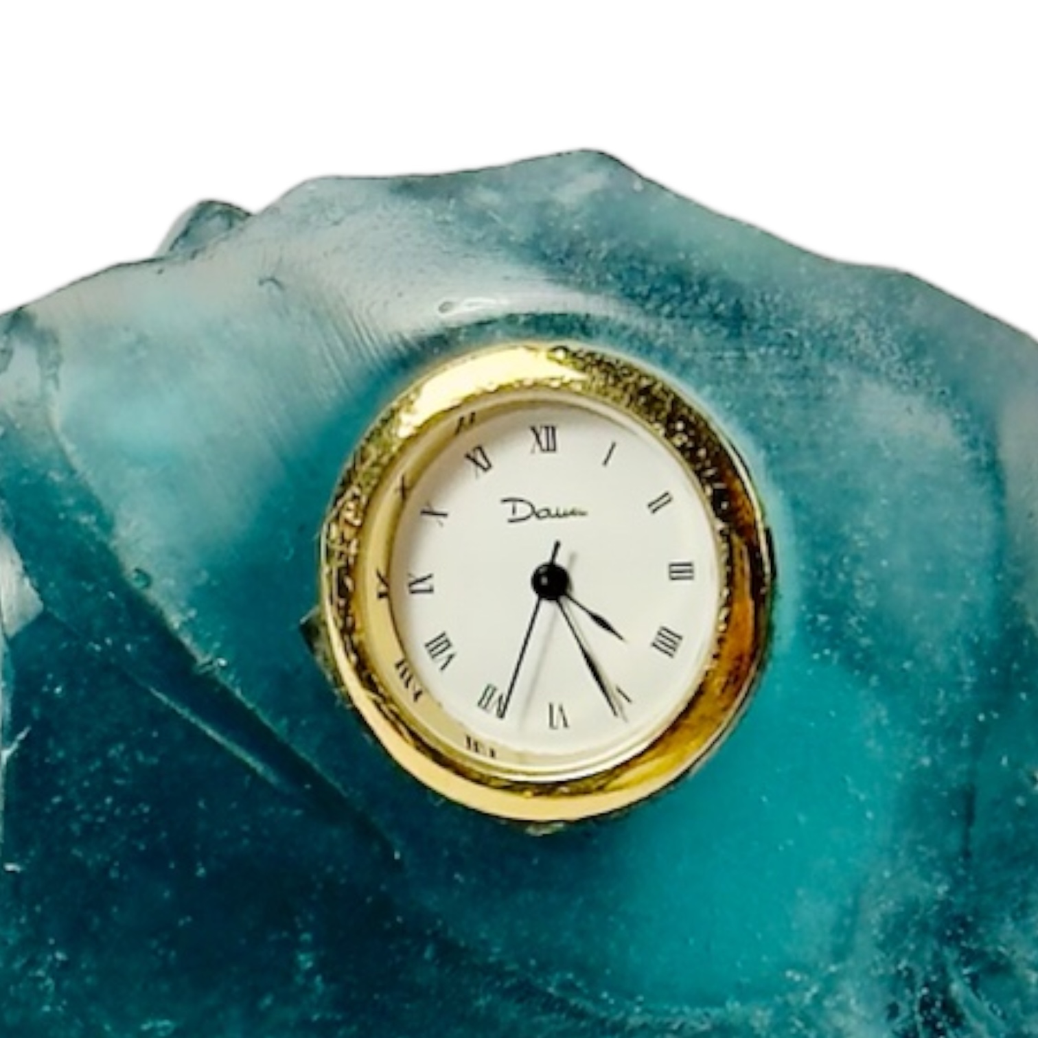 RELOGIO MESA ROCHE CRISTAL VERDE DAUM