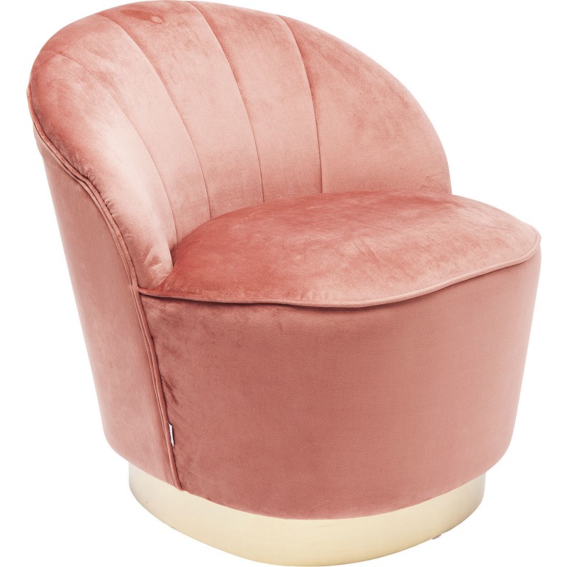 POLTRONA S/BRACO TECIDO SUEDE ROSE