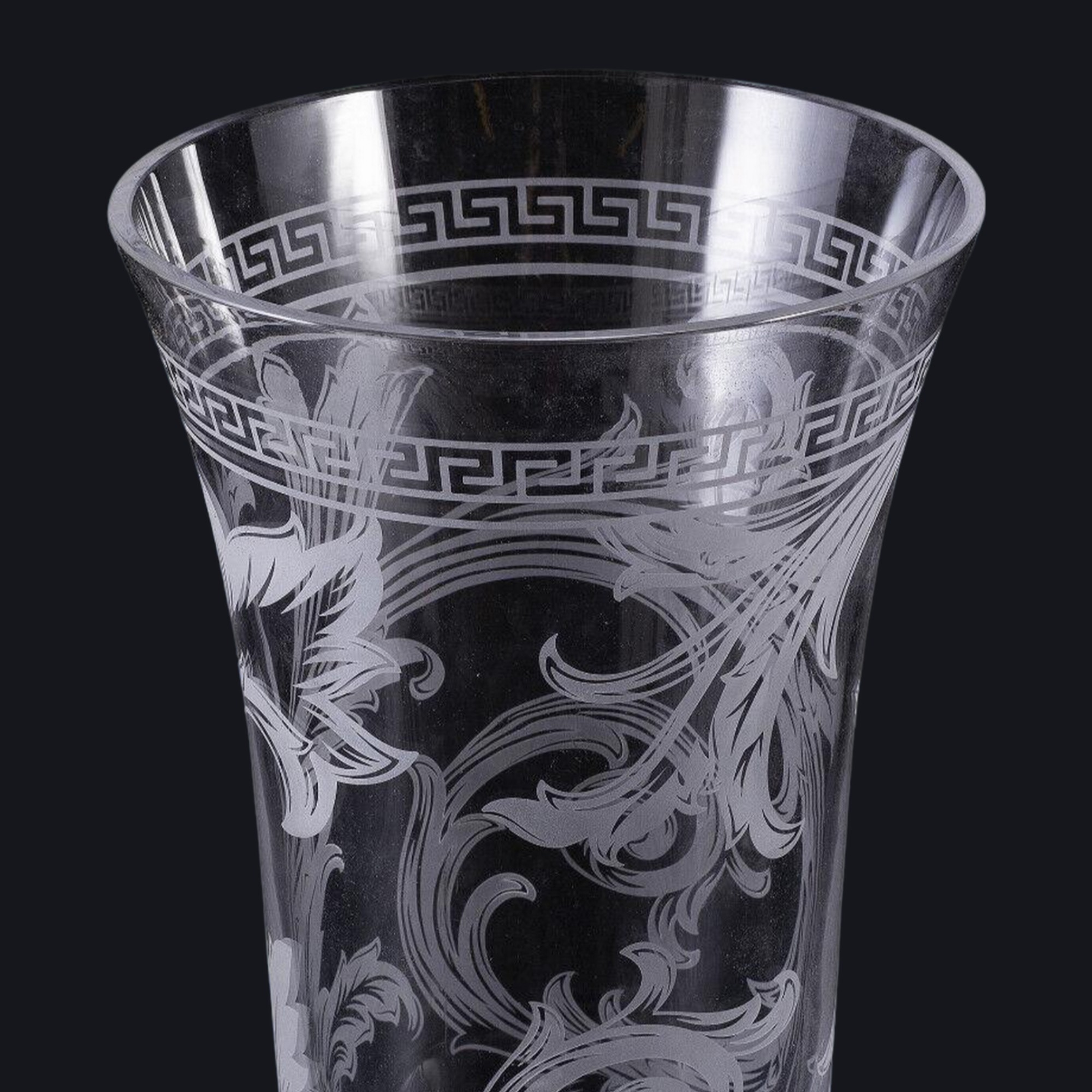 VASO VERSACE ARABESQUE CRISTAL TRANSPARENTE