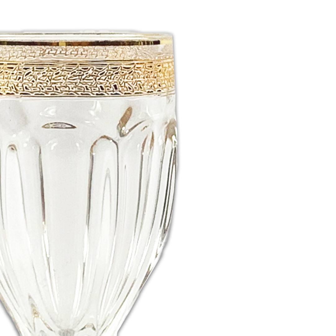 TACA LICOR GIOTTO CRISTAL/DOURADO A CASA K JOGO 6 PEÇAS