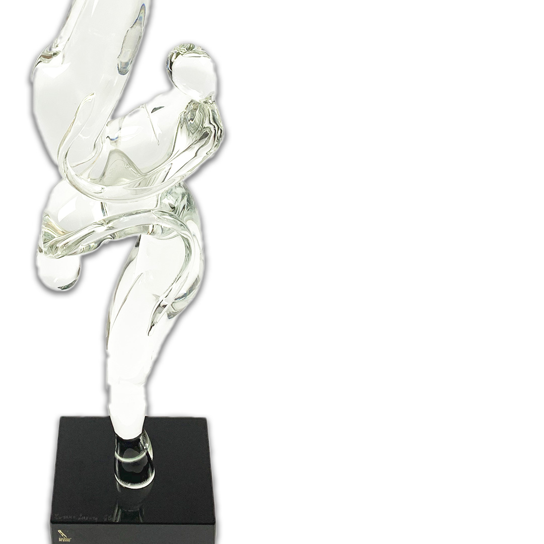 ESCULTURA GYMNASTES CRISTAL TRANSPARENTE FORMIA
