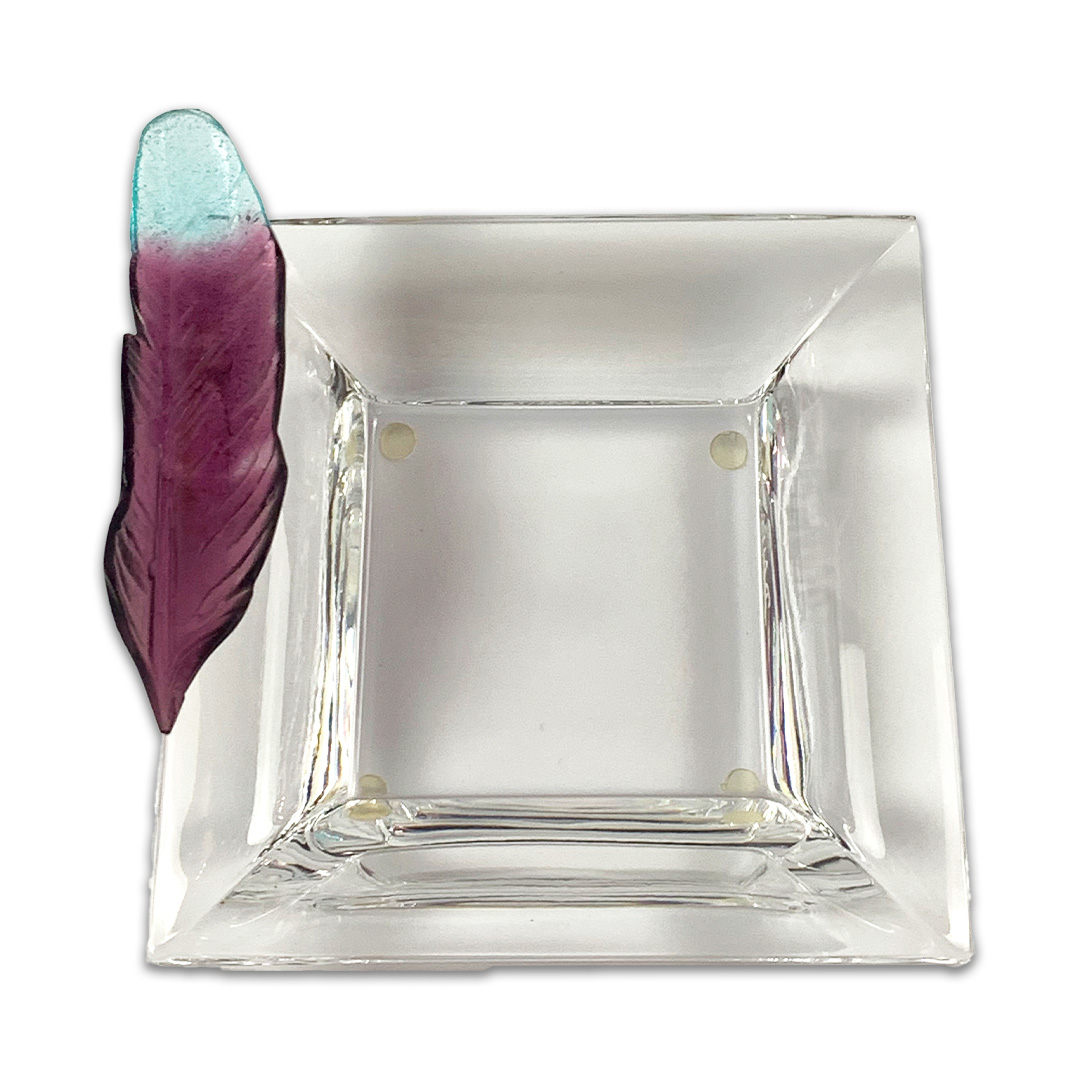 VIDE POCHE PLUMES AMETISTA// AZUL CRISTAL DAUM