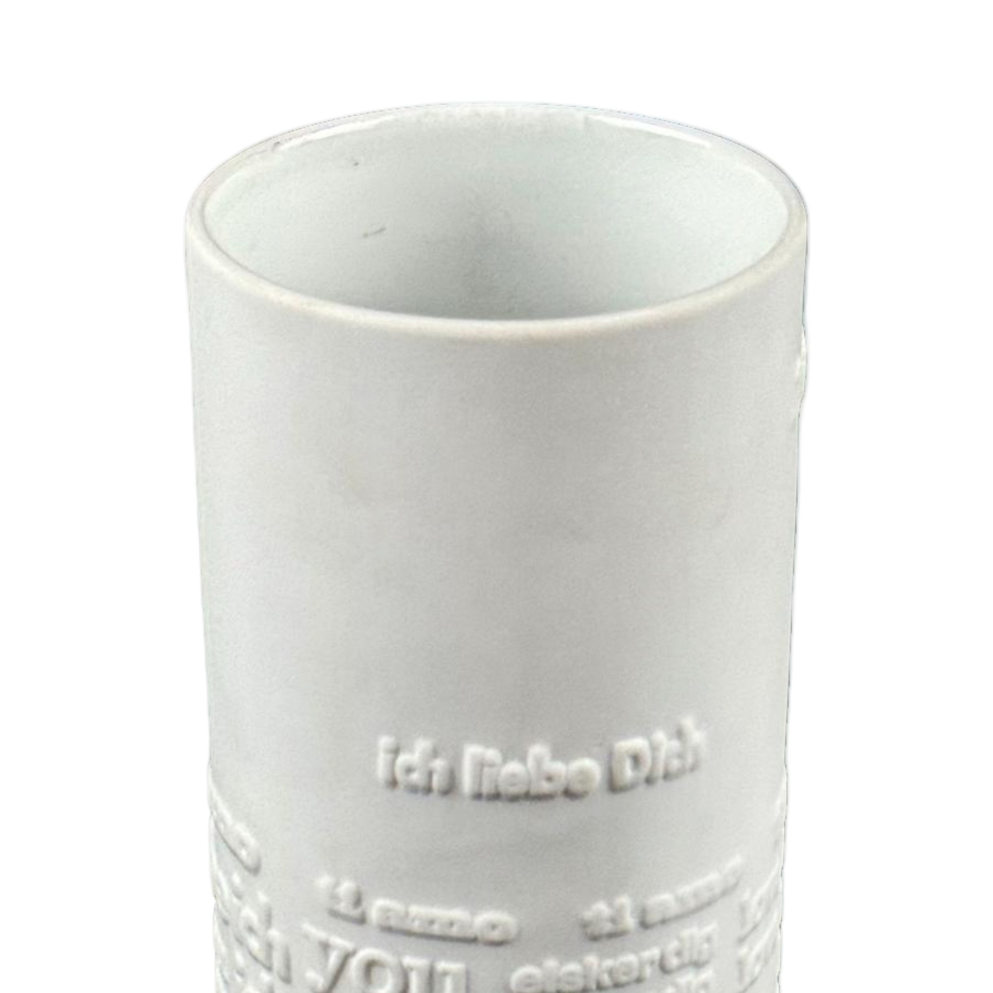 VASO LOVE LOVE PORCELANA BRANCA ROSENTHAL