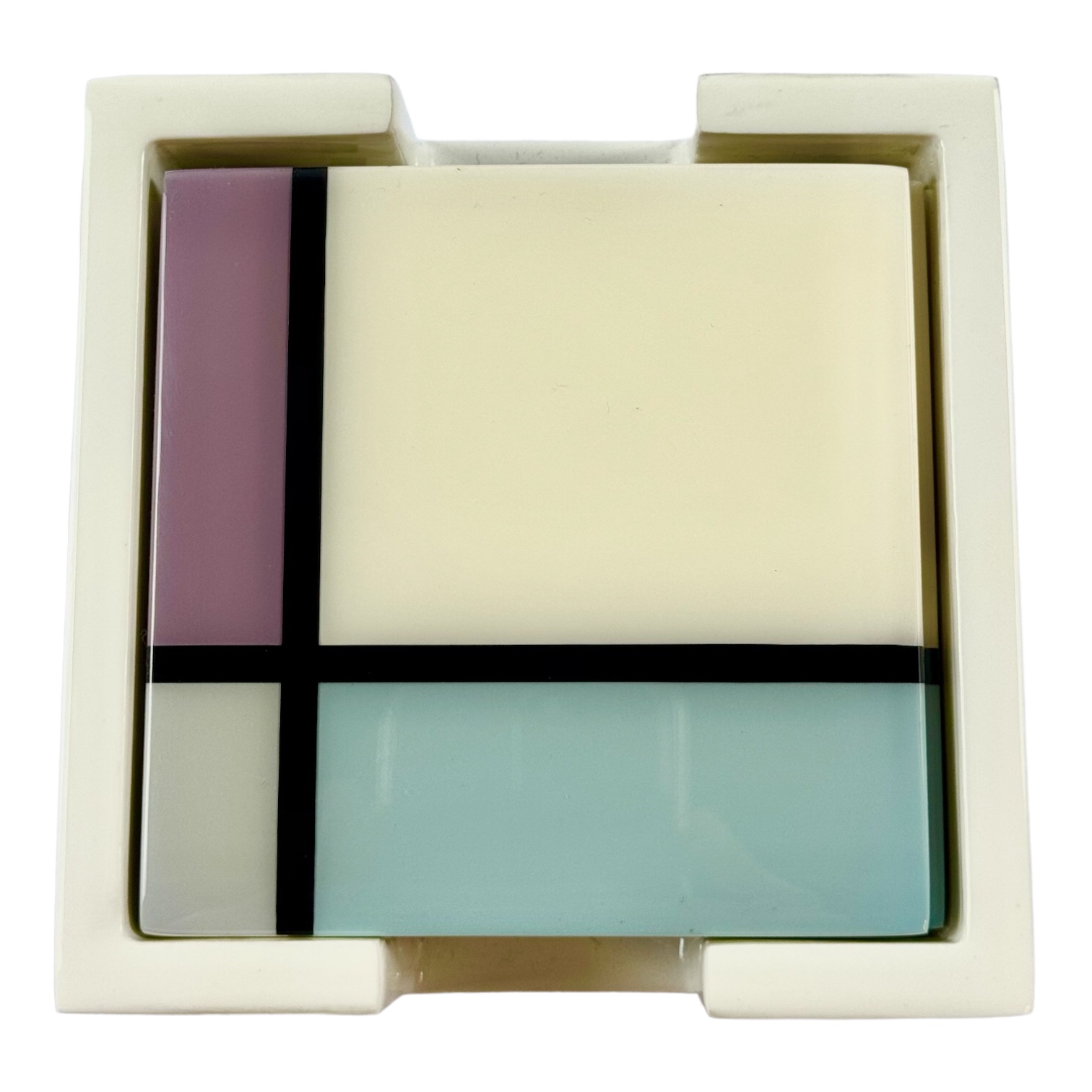 PORTA COPO MADEIRA LAQUEADA TONS PASTEIS PACIFIC CONNECTIONS