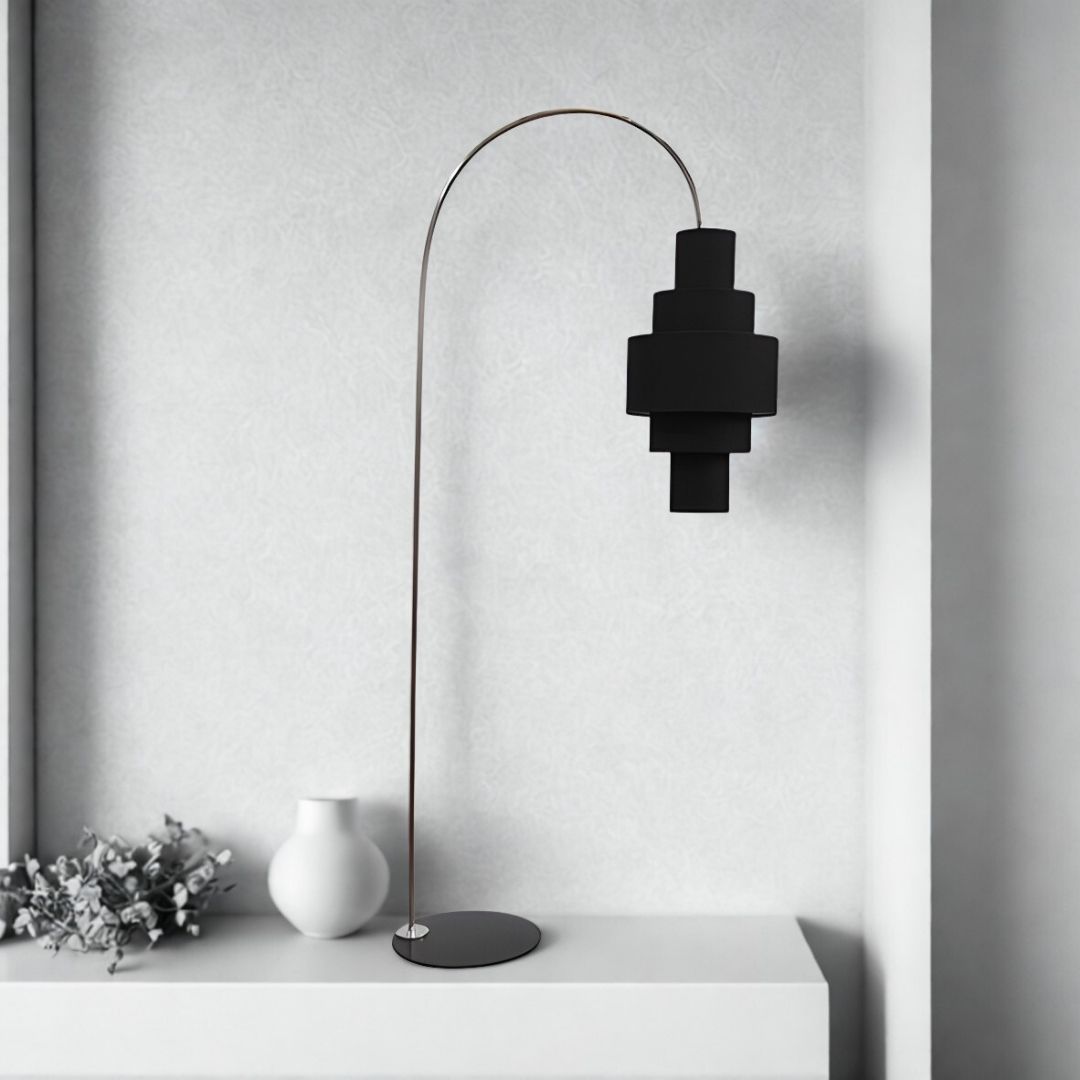 LUMINARIA JOLI METAL CUPULA PRETA MODALI DESIGN