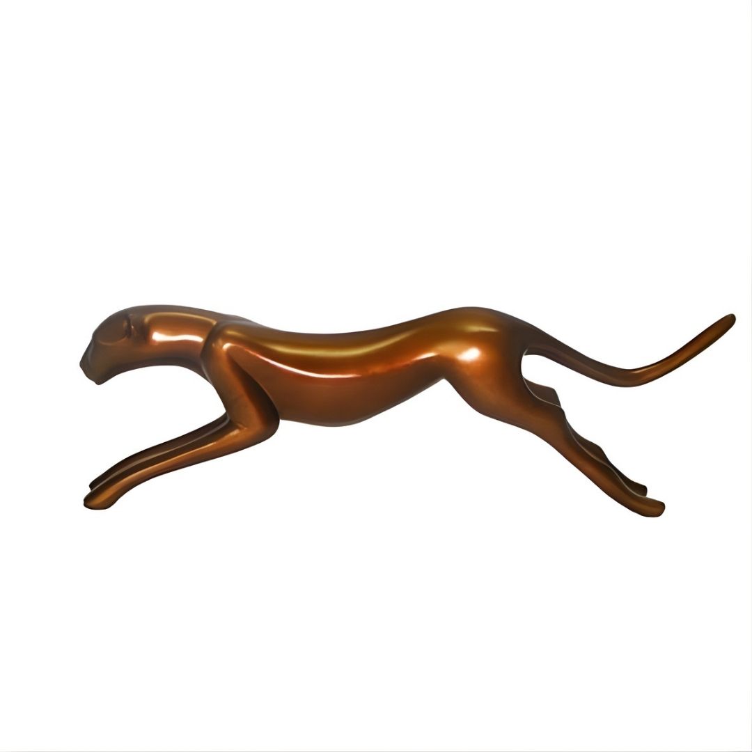 ESCULTURA PUMA SOLO RESINA DOURADO MODALI DESIGN