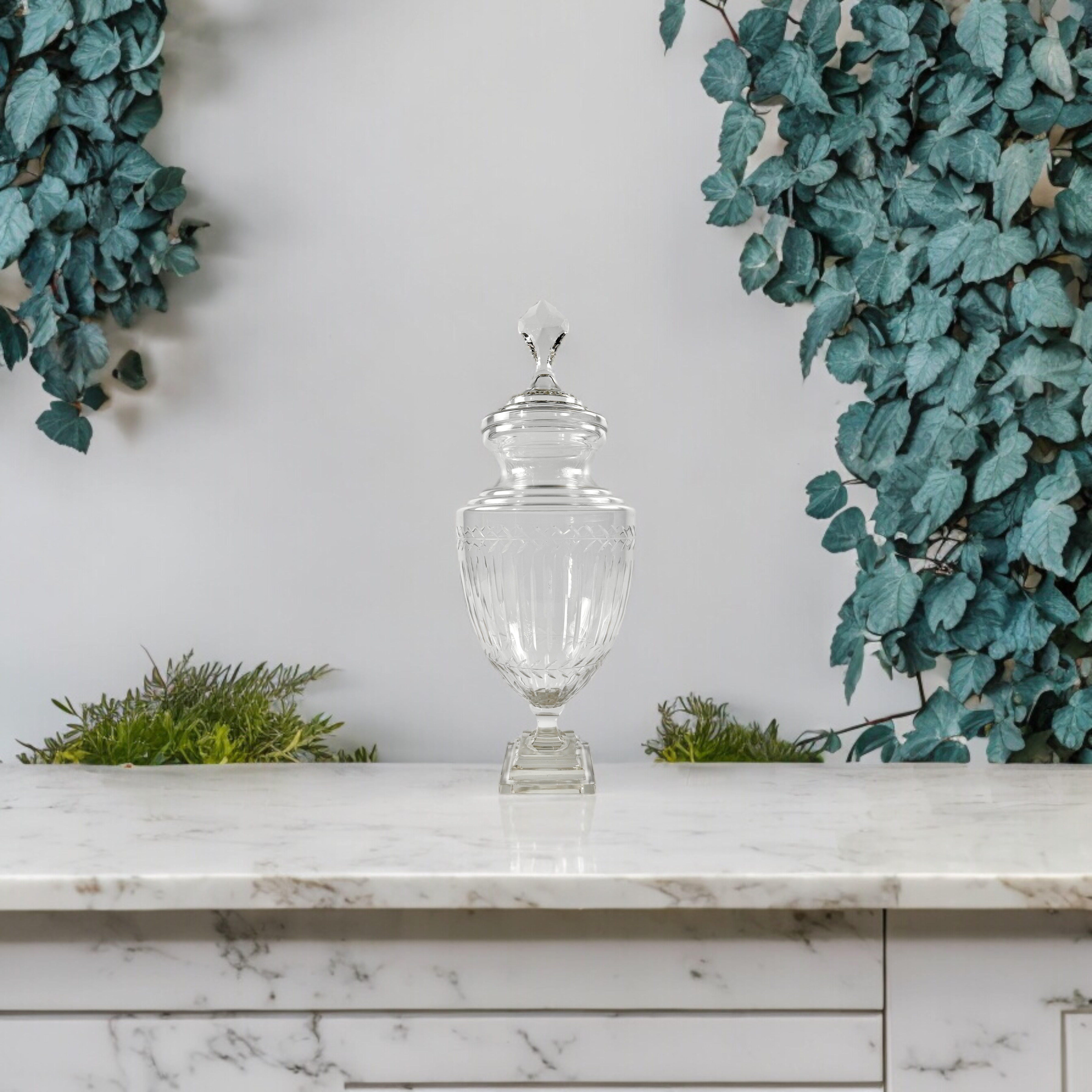 POTICHE MULGRAVE VIDRO TRANSPARENTE VAN ROON