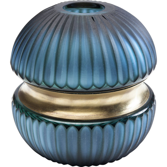 VASO CESAR RING VIDRO AZUL