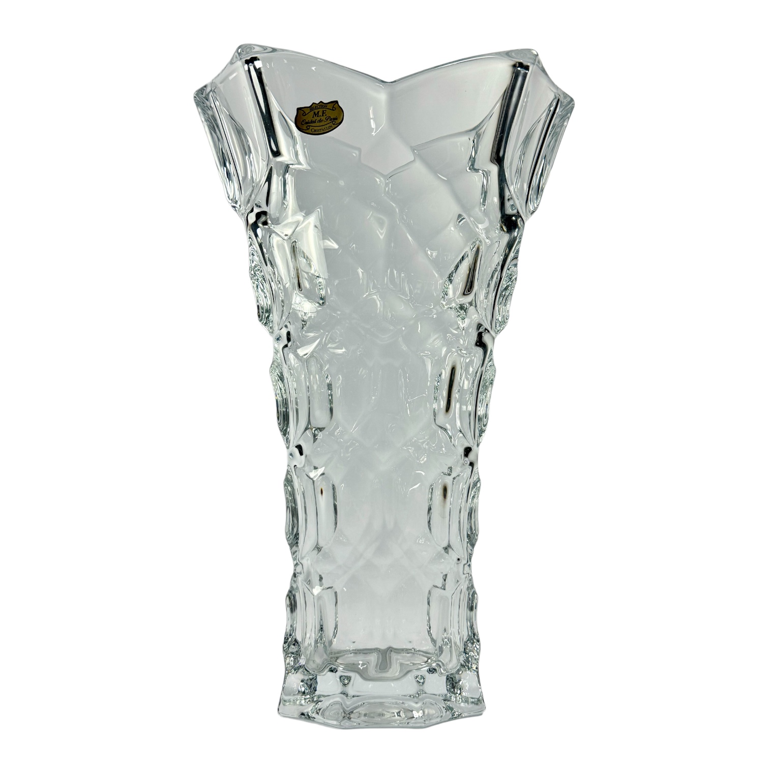 VASO RELIEF CRISTAL TRANSPARENTE