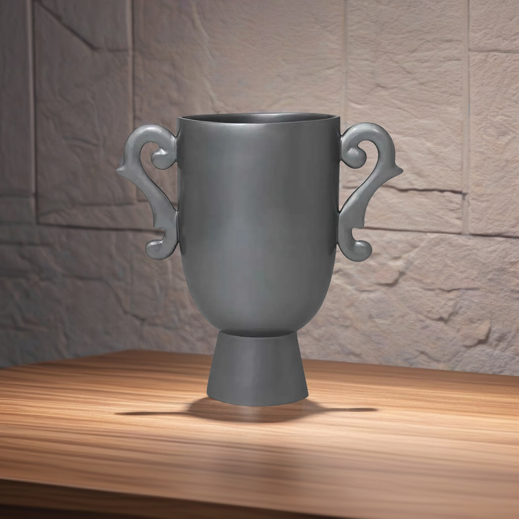 VASO VERSALLES RESINA PRATEADO MODALI DESIGN