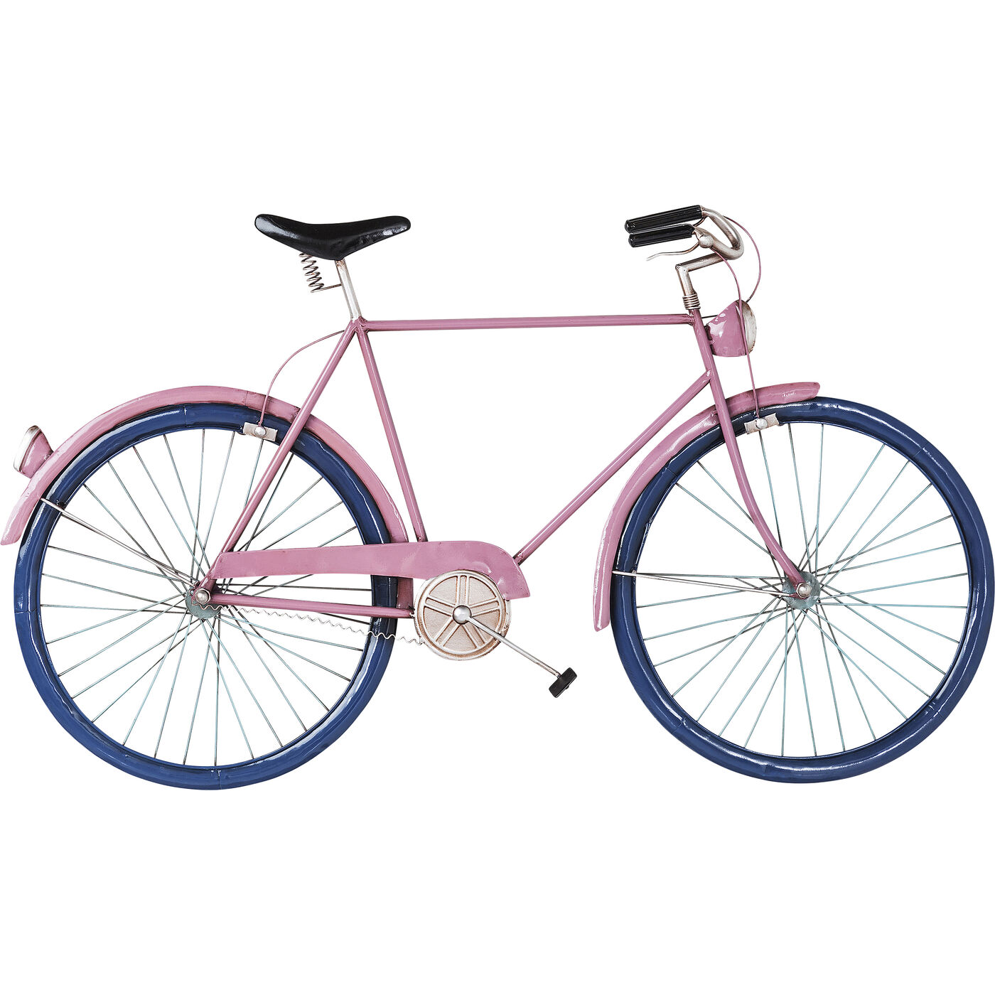 ESCULTURA PAREDE BIKE ROSA 