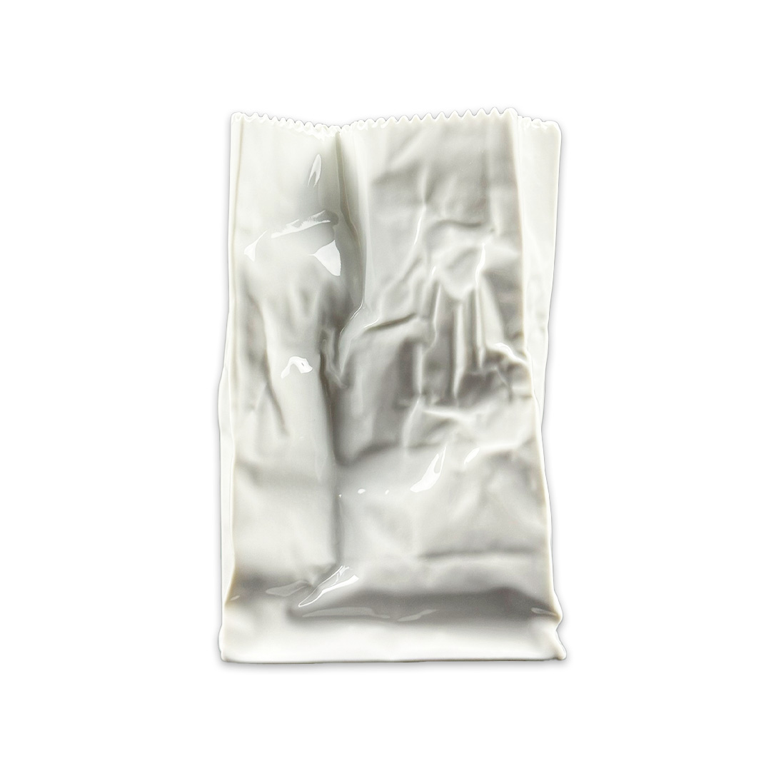 VASO SACO PORCELANA BRANCA ROSENTHAL