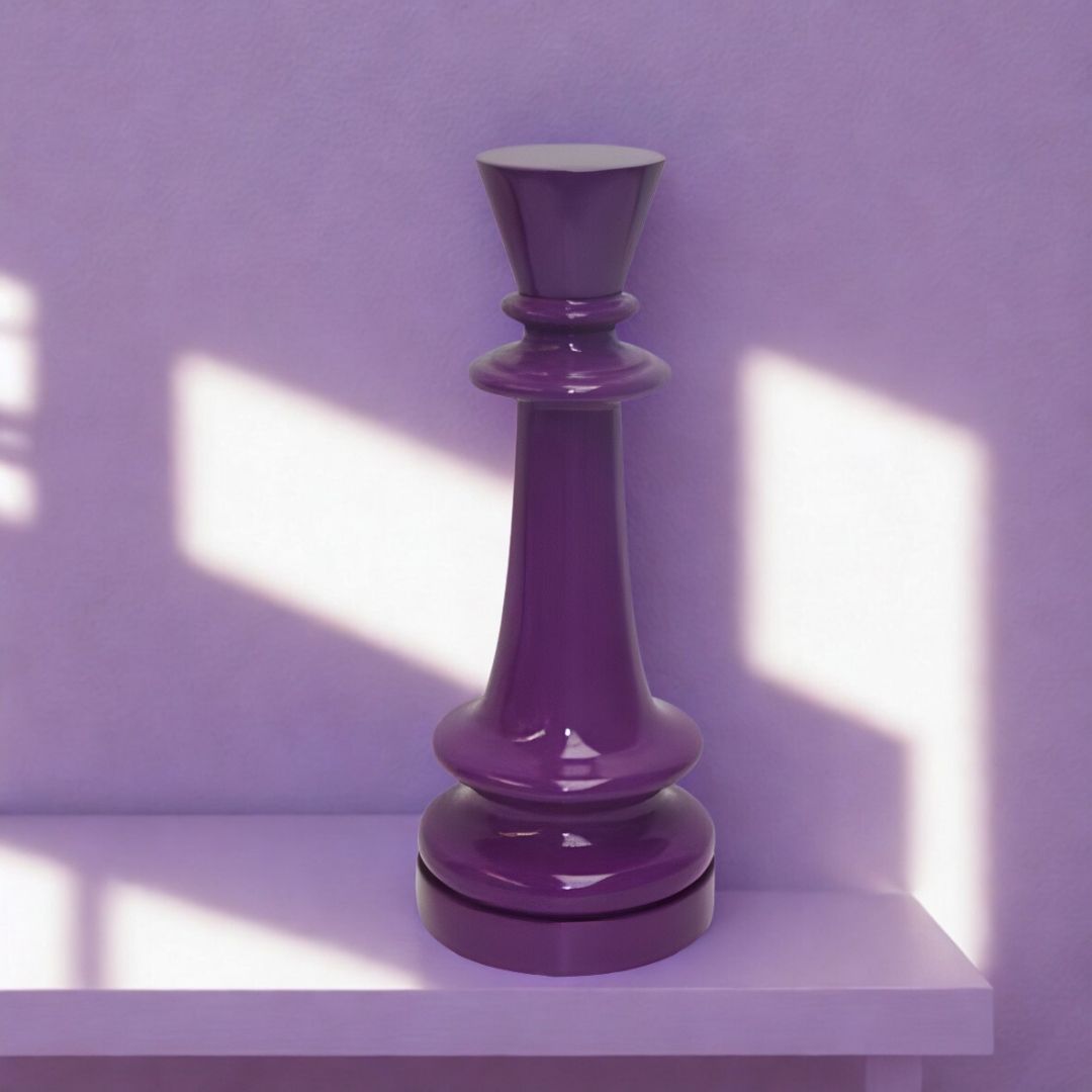 ESCULTURA REI RESINA ROXO MODALI DESIGN