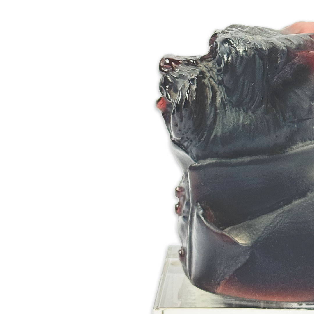 ESCULTURA CACHORRO OSCAR JUNIOR CRISTAL PRETO DAUM