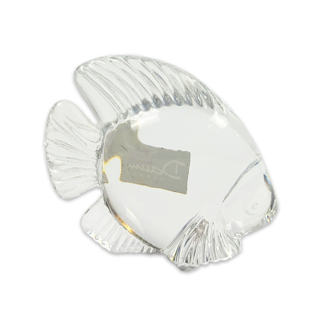 ESCULTURA MINI PEIXE CRISTAL TRANSPARENTE DAUM