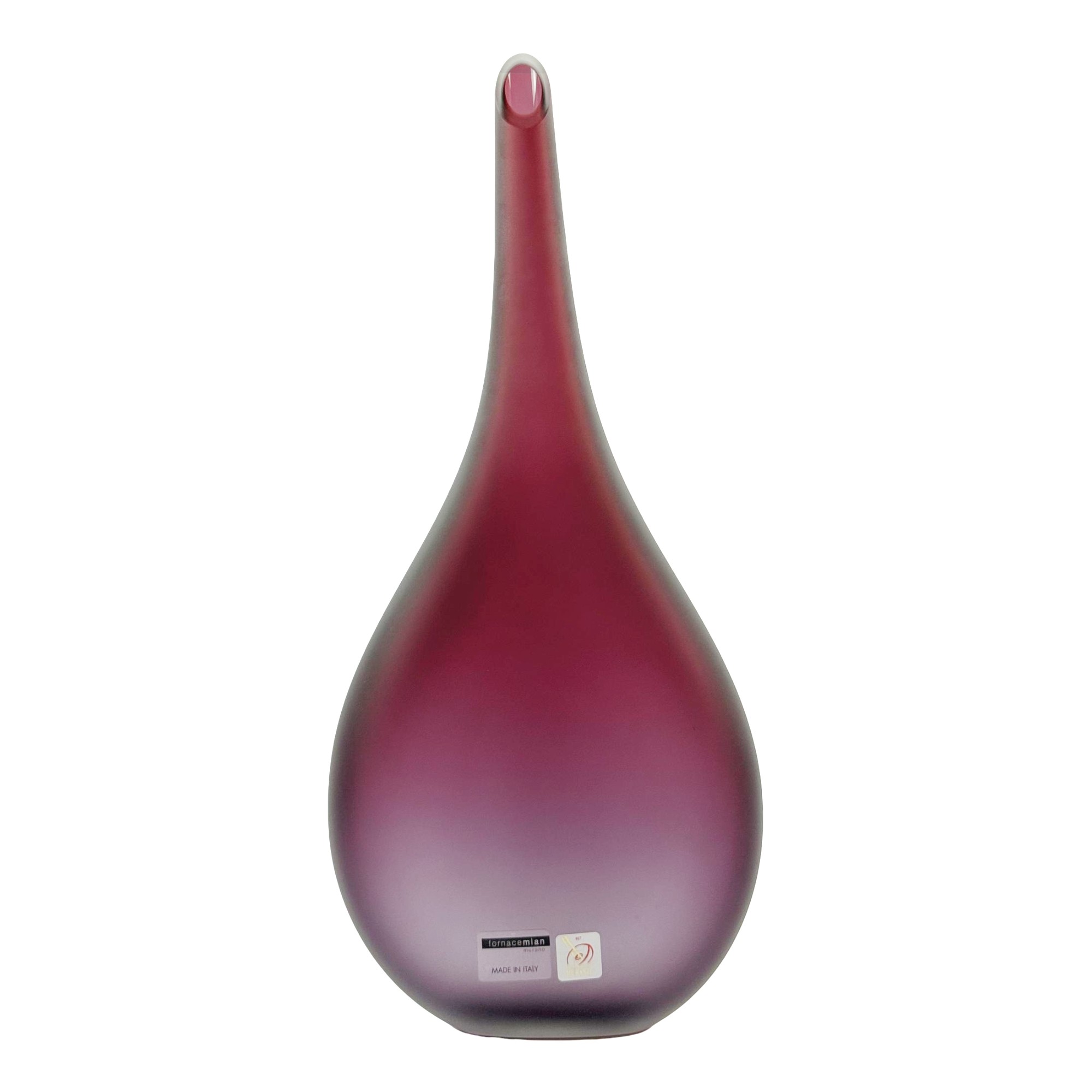 VASO BRINA GLAZED CRISTAL VERMELHO/ACO FOSCO