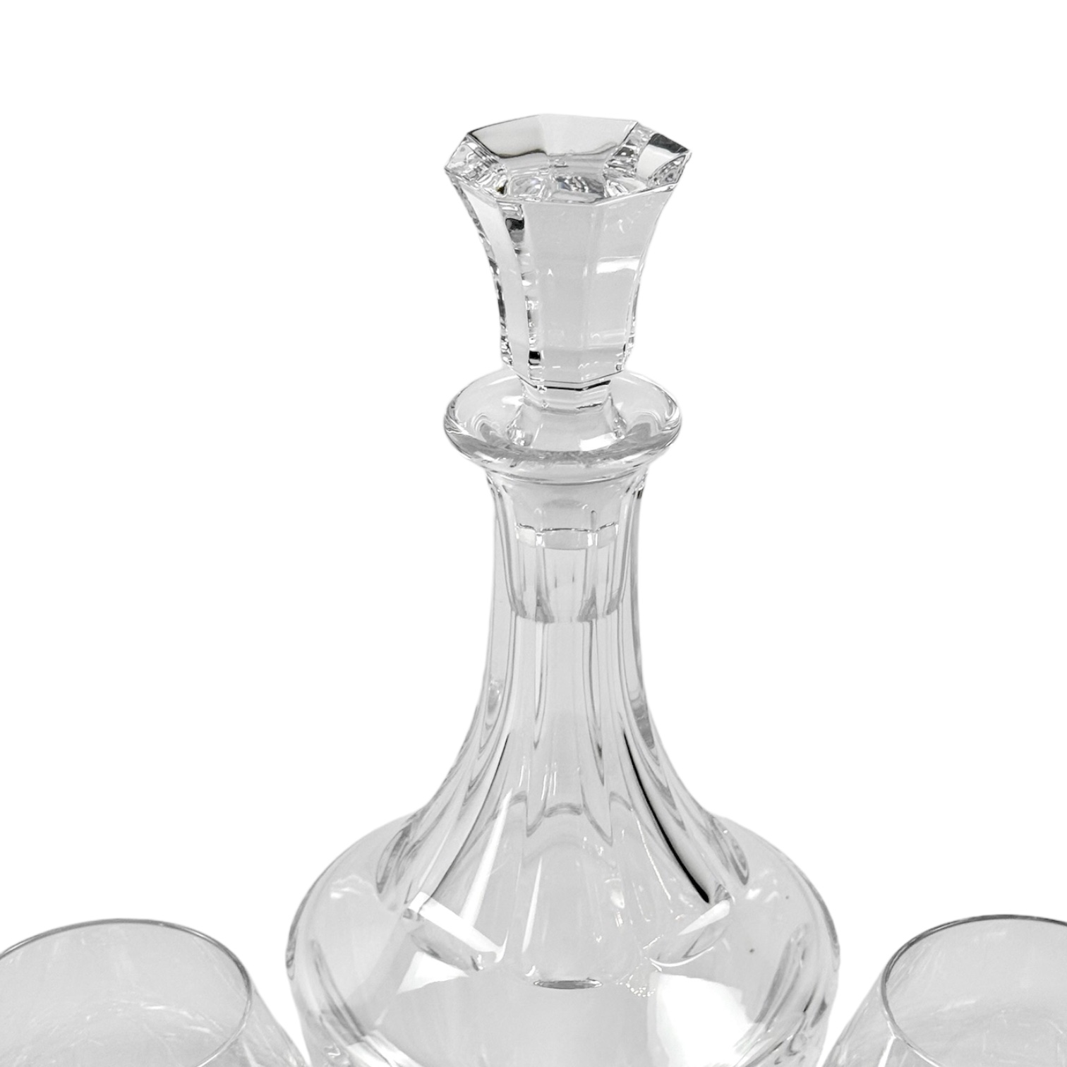 GARRAFA CONHAQUE DUBARRY C/2 TAÇAS CRISTAL TRANSPARENTE FABERGE