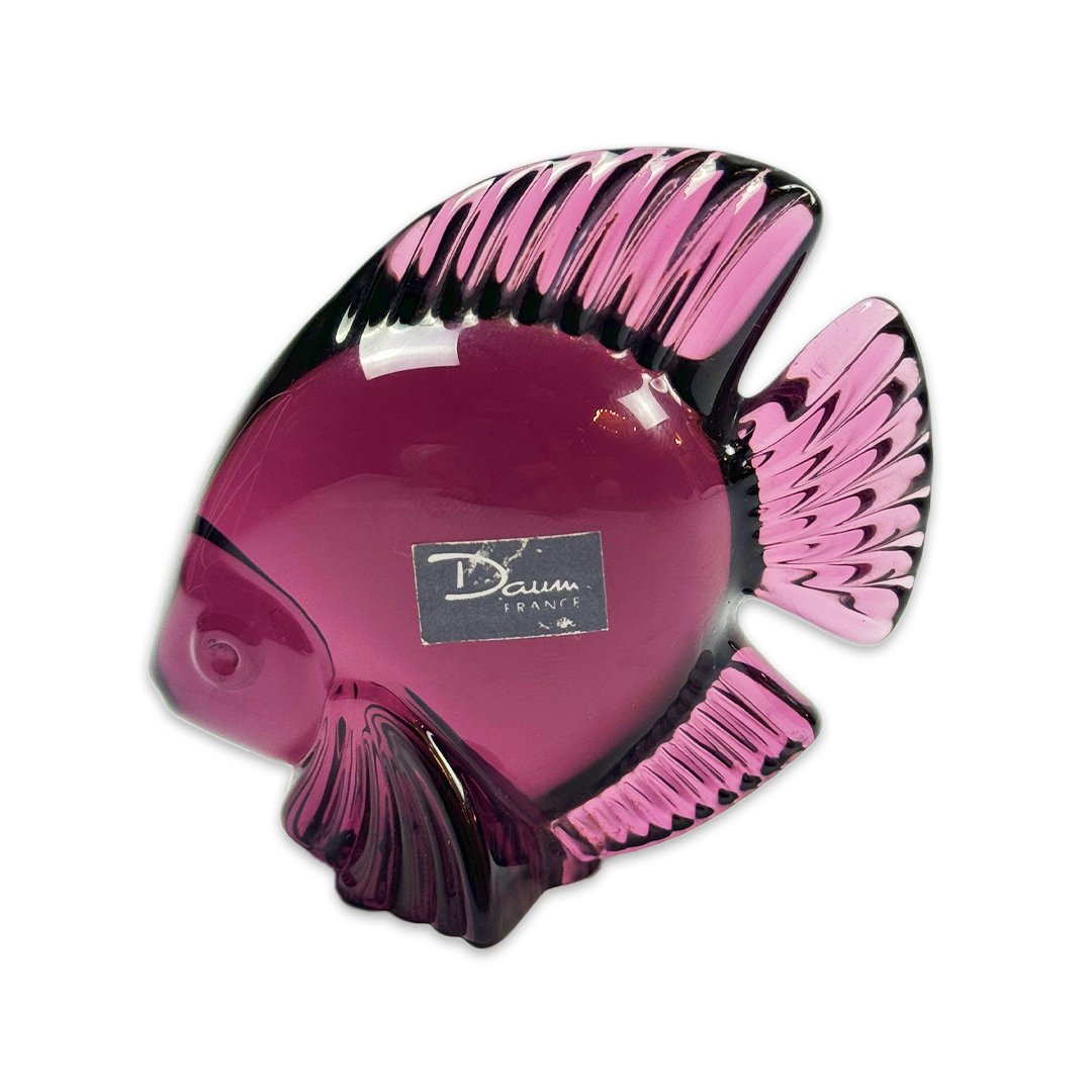 ESCULTURA MINI PEIXE AMETISTA CRISTAL DAUM