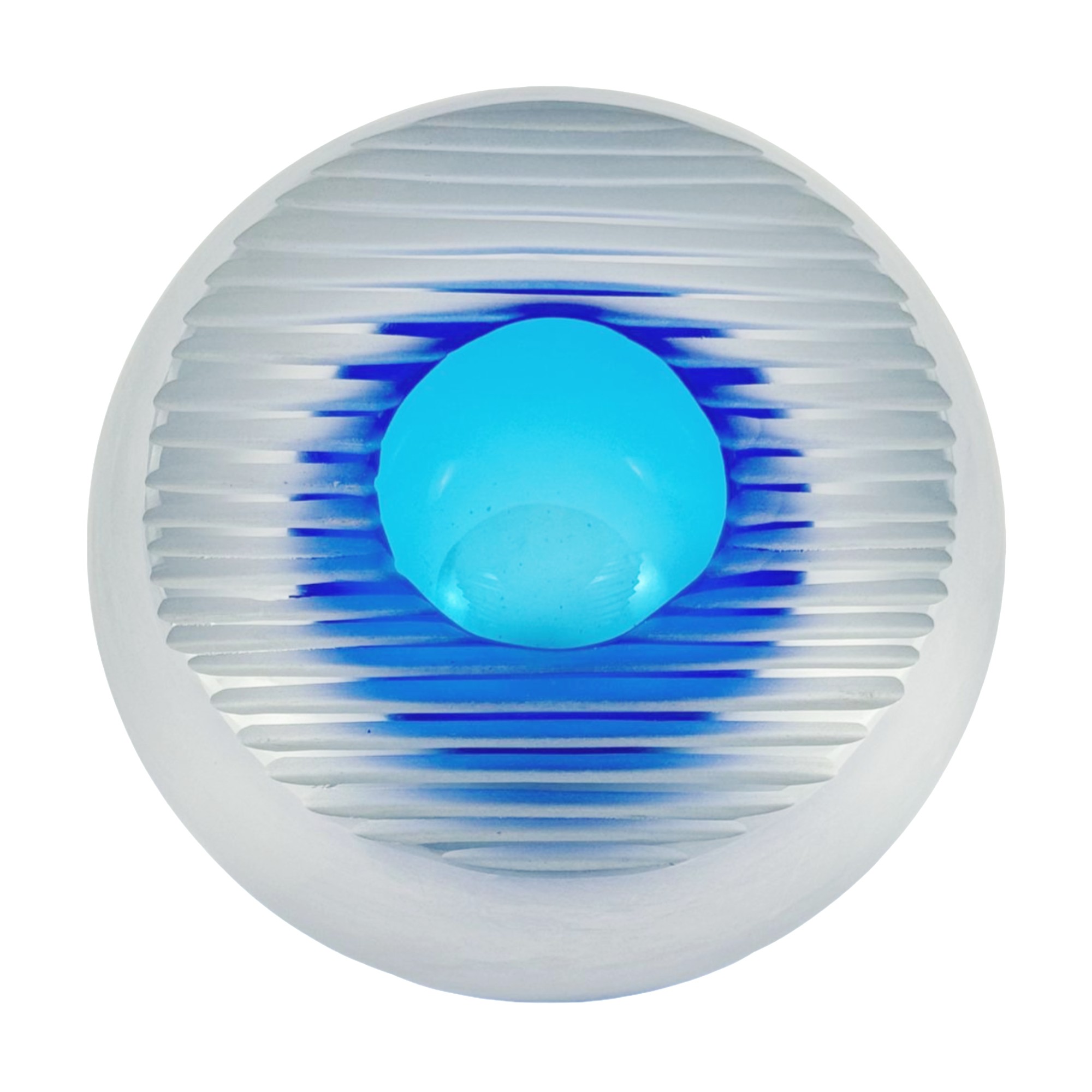 VASO COSMI CRISTAL  AQUA /BRANCO FOSCO